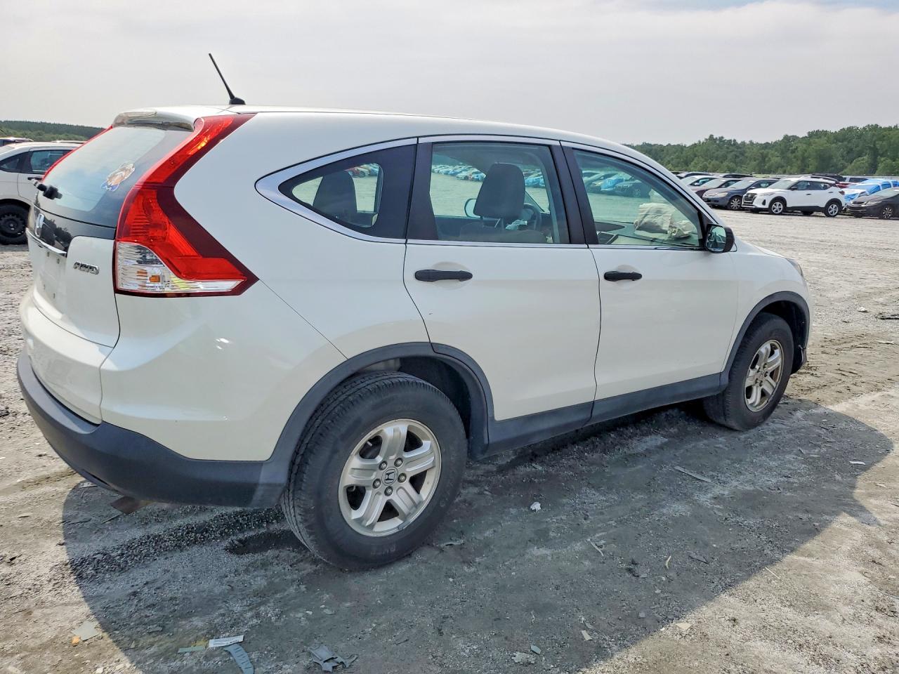 2014 Honda Cr-v Lx White vin: 5J6RM4H3XEL105968