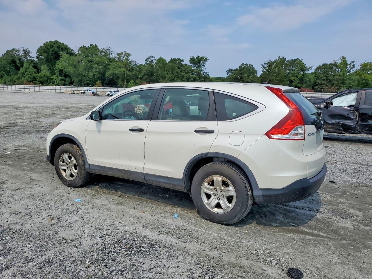 2014 Honda Cr-v Lx White vin: 5J6RM4H3XEL105968