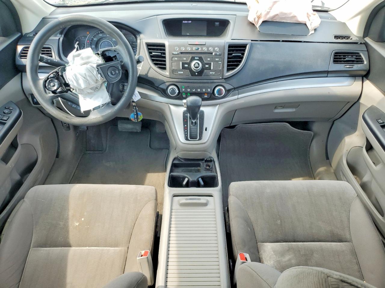 2014 Honda Cr-v Lx White vin: 5J6RM4H3XEL105968