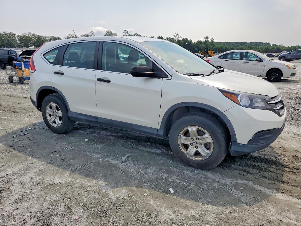 2014 Honda Cr-v Lx White vin: 5J6RM4H3XEL105968