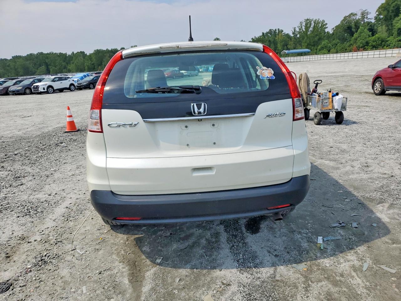 2014 Honda Cr-v Lx White vin: 5J6RM4H3XEL105968