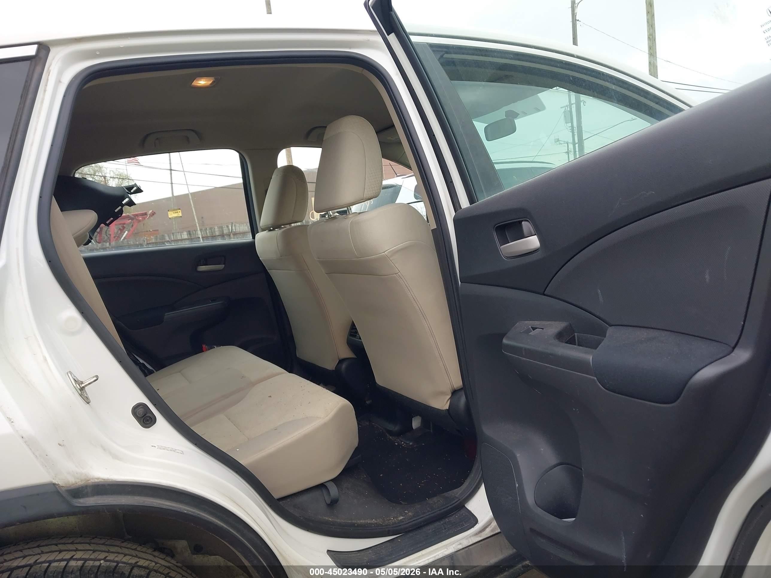 2015 Honda Cr-v Lx White vin: 5J6RM4H3XFL009484