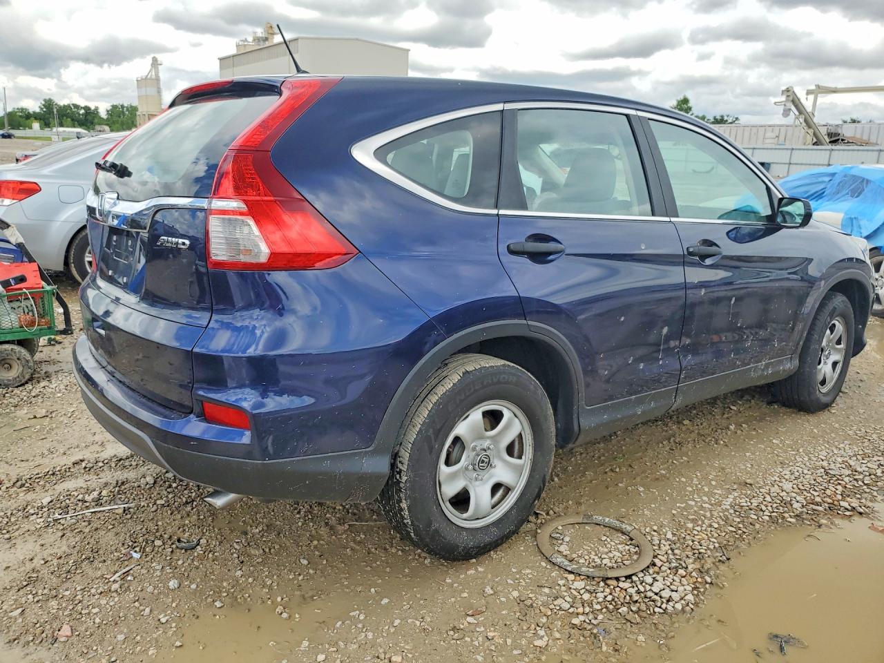 2015 Honda Cr-v Lx Blue vin: 5J6RM4H3XFL013762