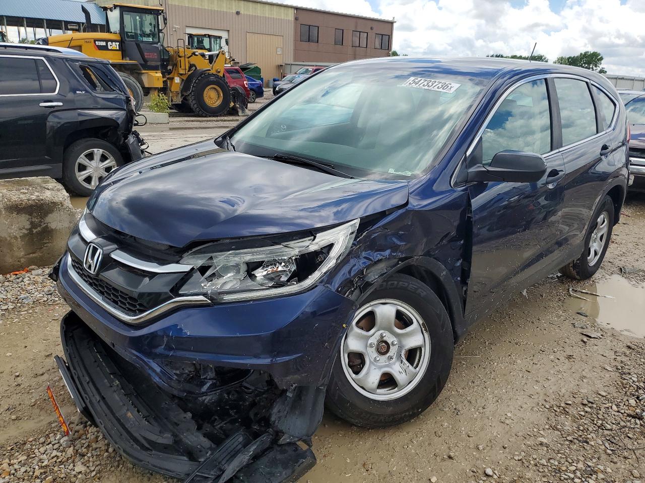 2015 Honda Cr-v Lx Blue vin: 5J6RM4H3XFL013762