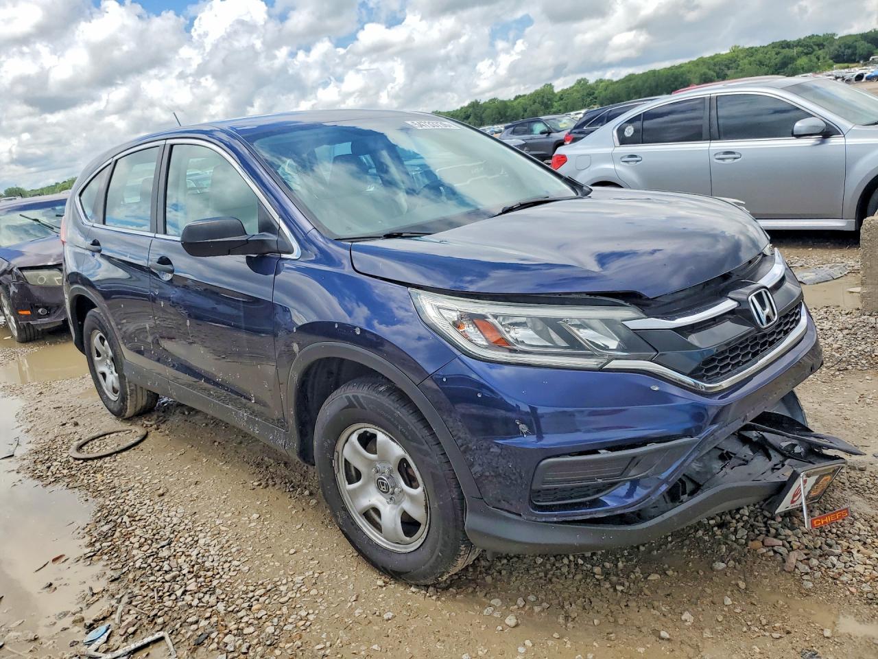 2015 Honda Cr-v Lx Blue vin: 5J6RM4H3XFL013762