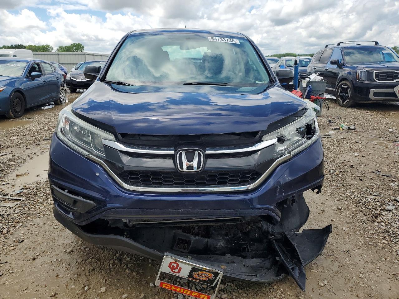 2015 Honda Cr-v Lx Blue vin: 5J6RM4H3XFL013762
