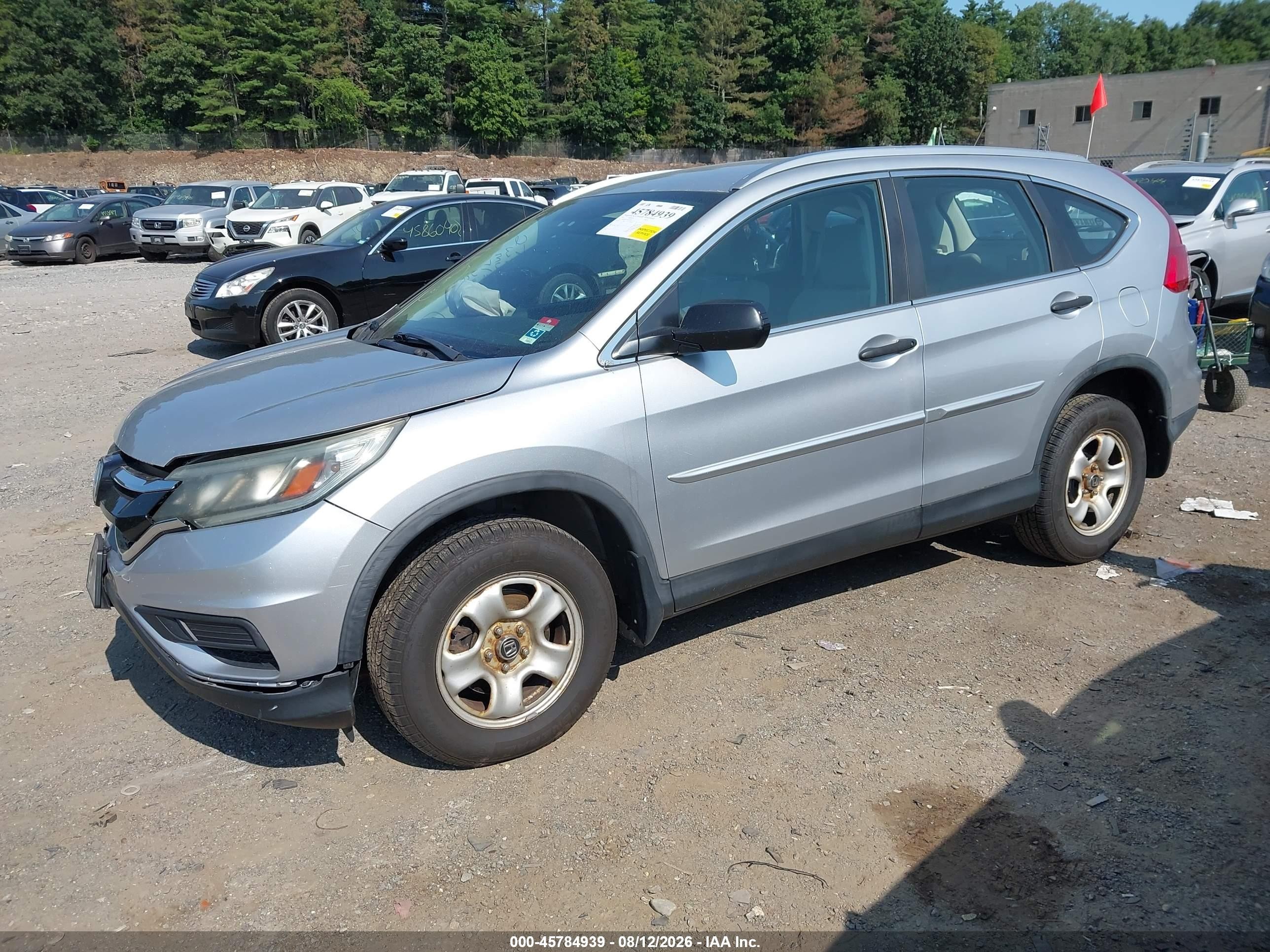 2015 Honda Cr-v Lx Silver vin: 5J6RM4H3XFL022154