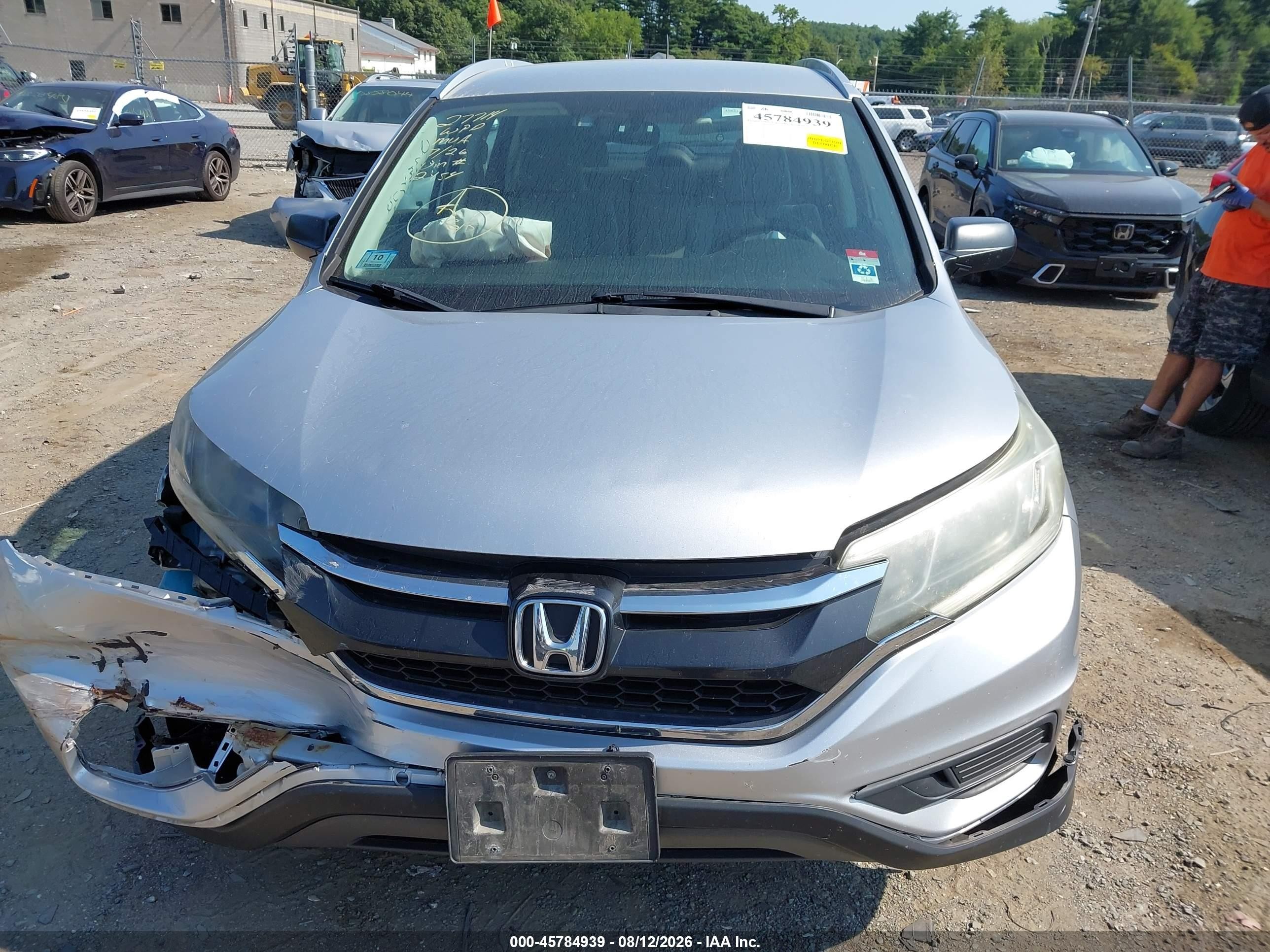 2015 Honda Cr-v Lx Silver vin: 5J6RM4H3XFL022154