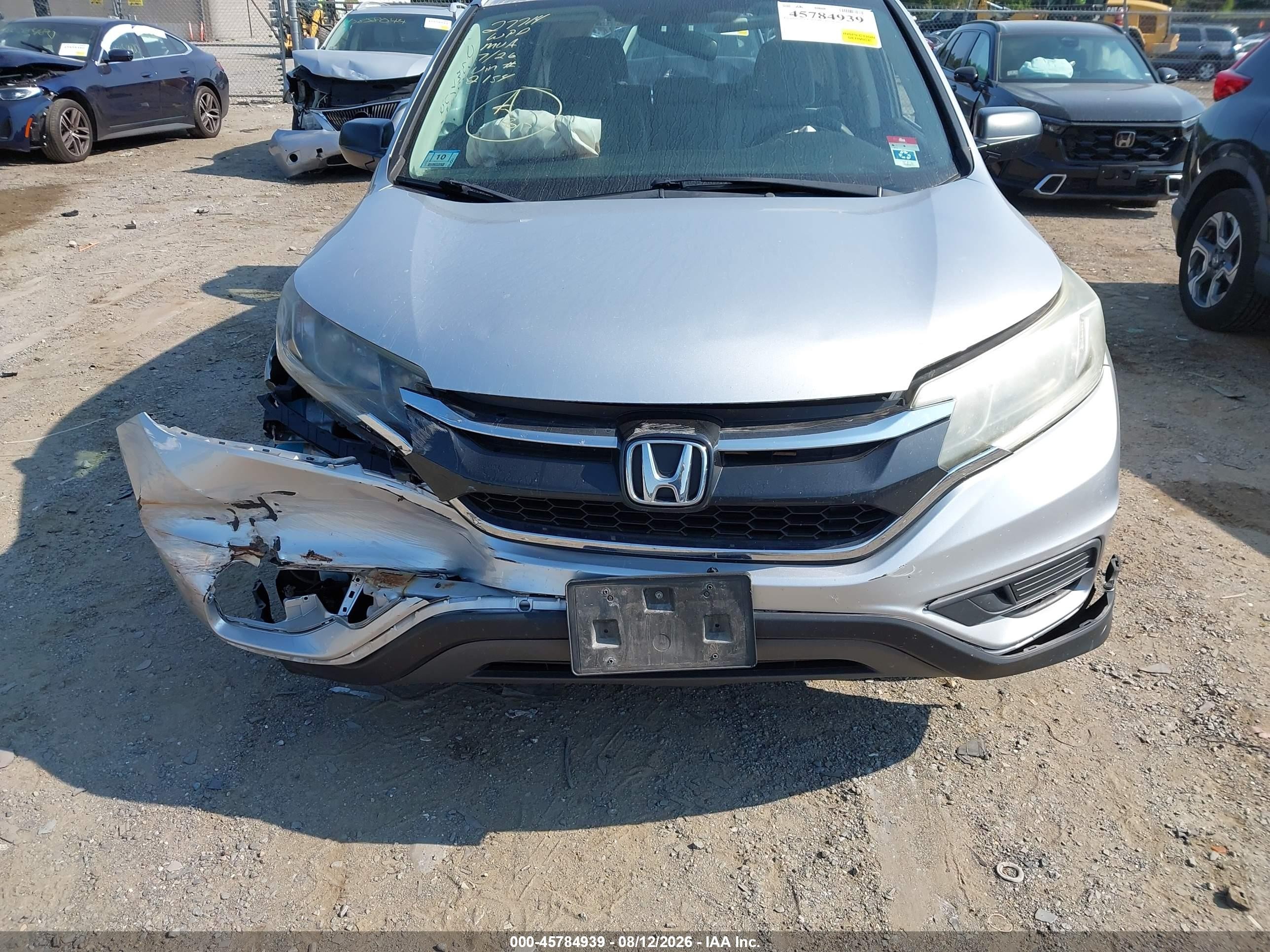 2015 Honda Cr-v Lx Silver vin: 5J6RM4H3XFL022154