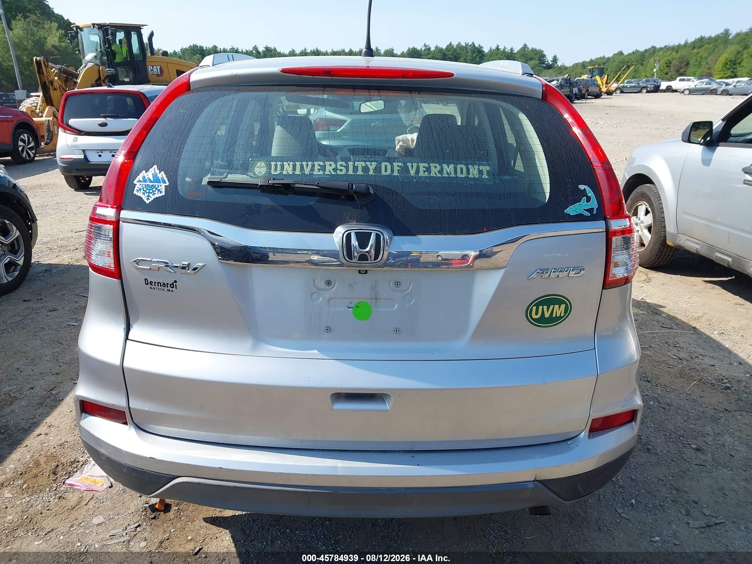 2015 Honda Cr-v Lx Silver vin: 5J6RM4H3XFL022154