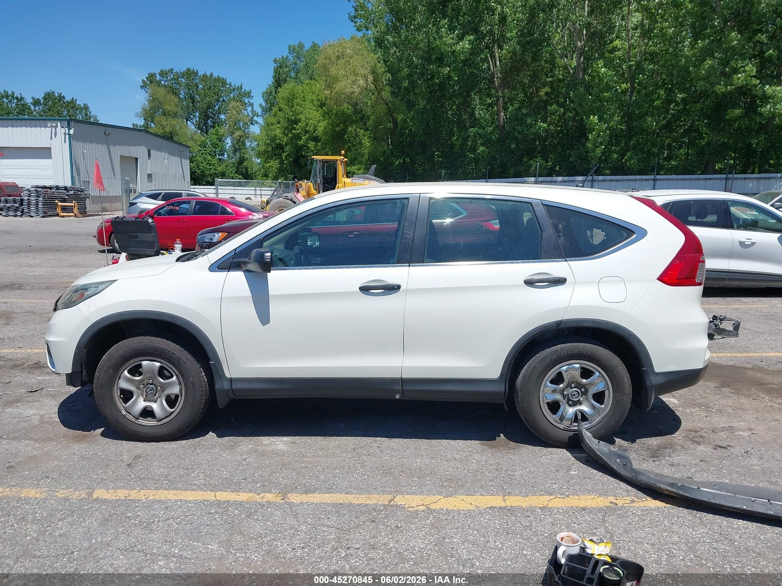 2015 Honda Cr-v Lx Белый vin: 5J6RM4H3XFL030125
