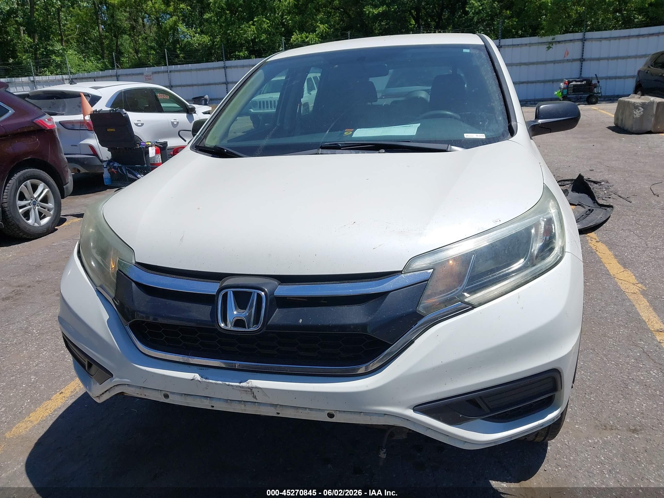 2015 Honda Cr-v Lx Белый vin: 5J6RM4H3XFL030125