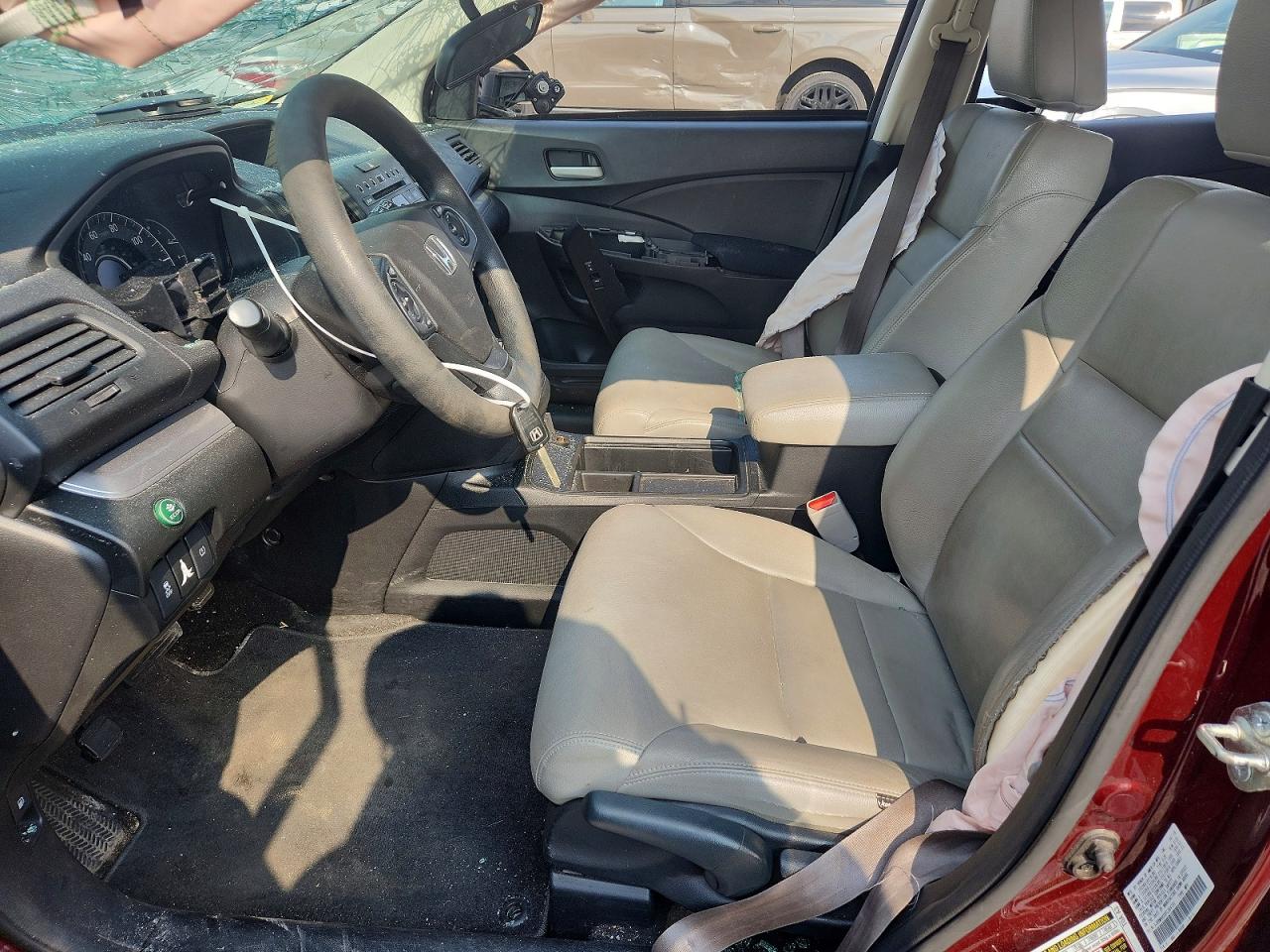 2015 Honda Cr-v Lx Burgundy vin: 5J6RM4H3XFL064100