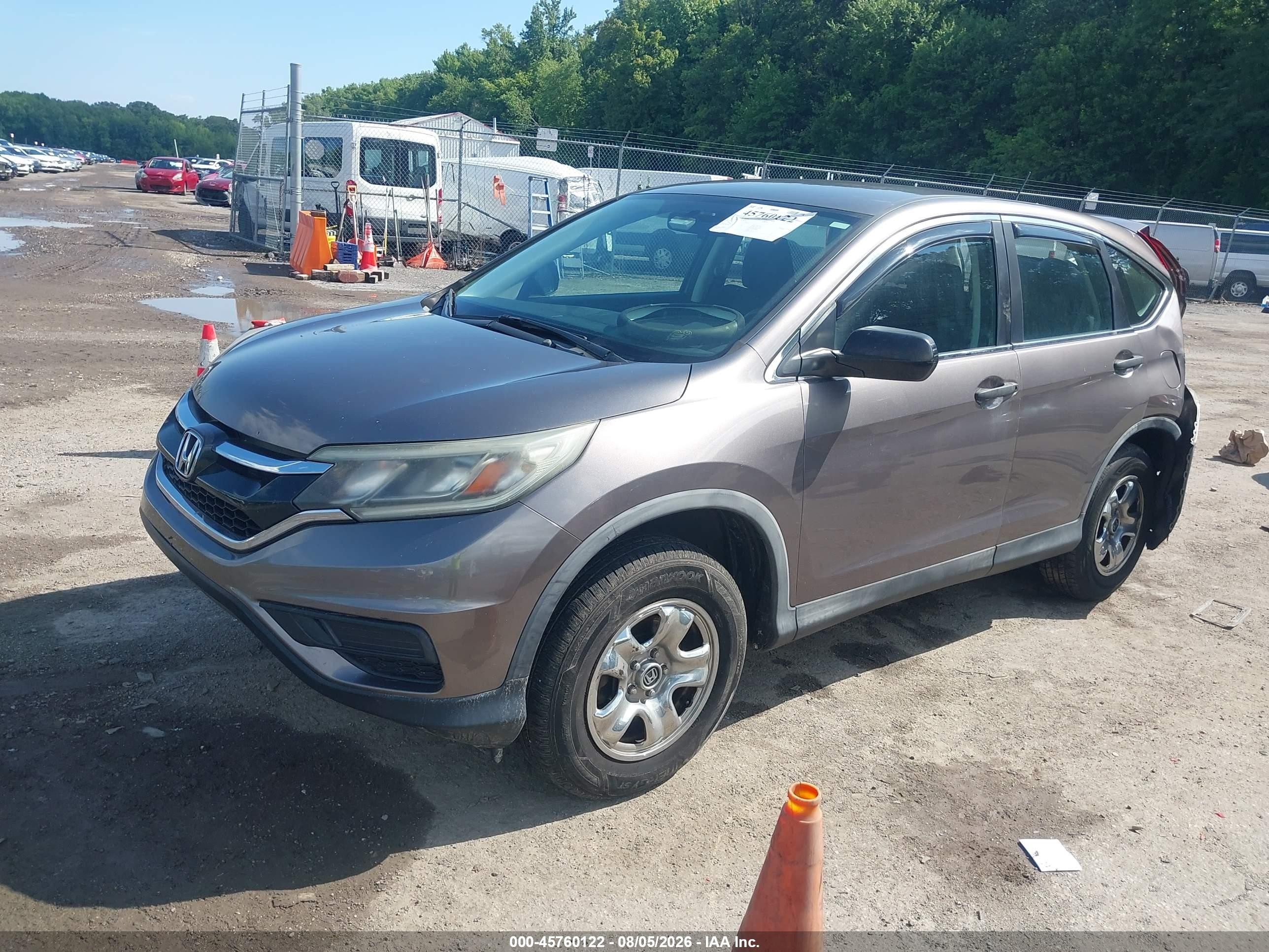 2015 Honda Cr-v Lx Серый vin: 5J6RM4H3XFL067272