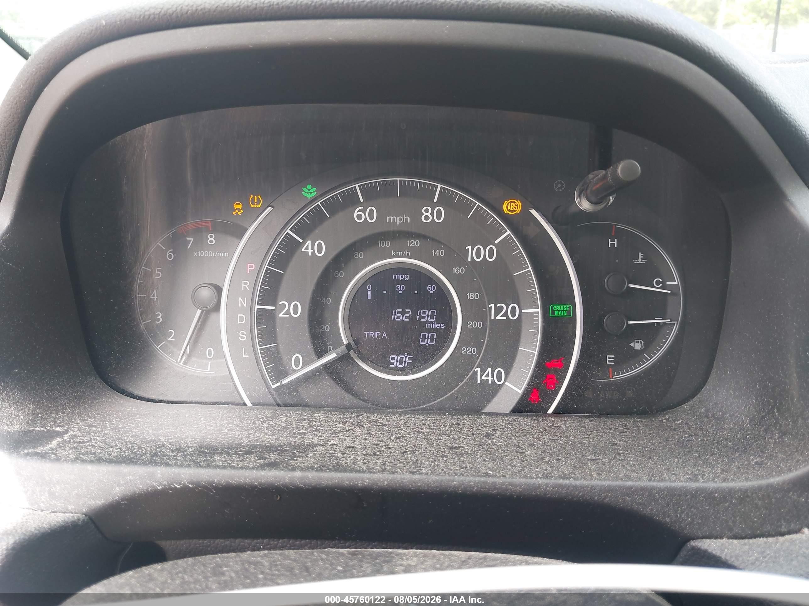 2015 Honda Cr-v Lx Серый vin: 5J6RM4H3XFL067272