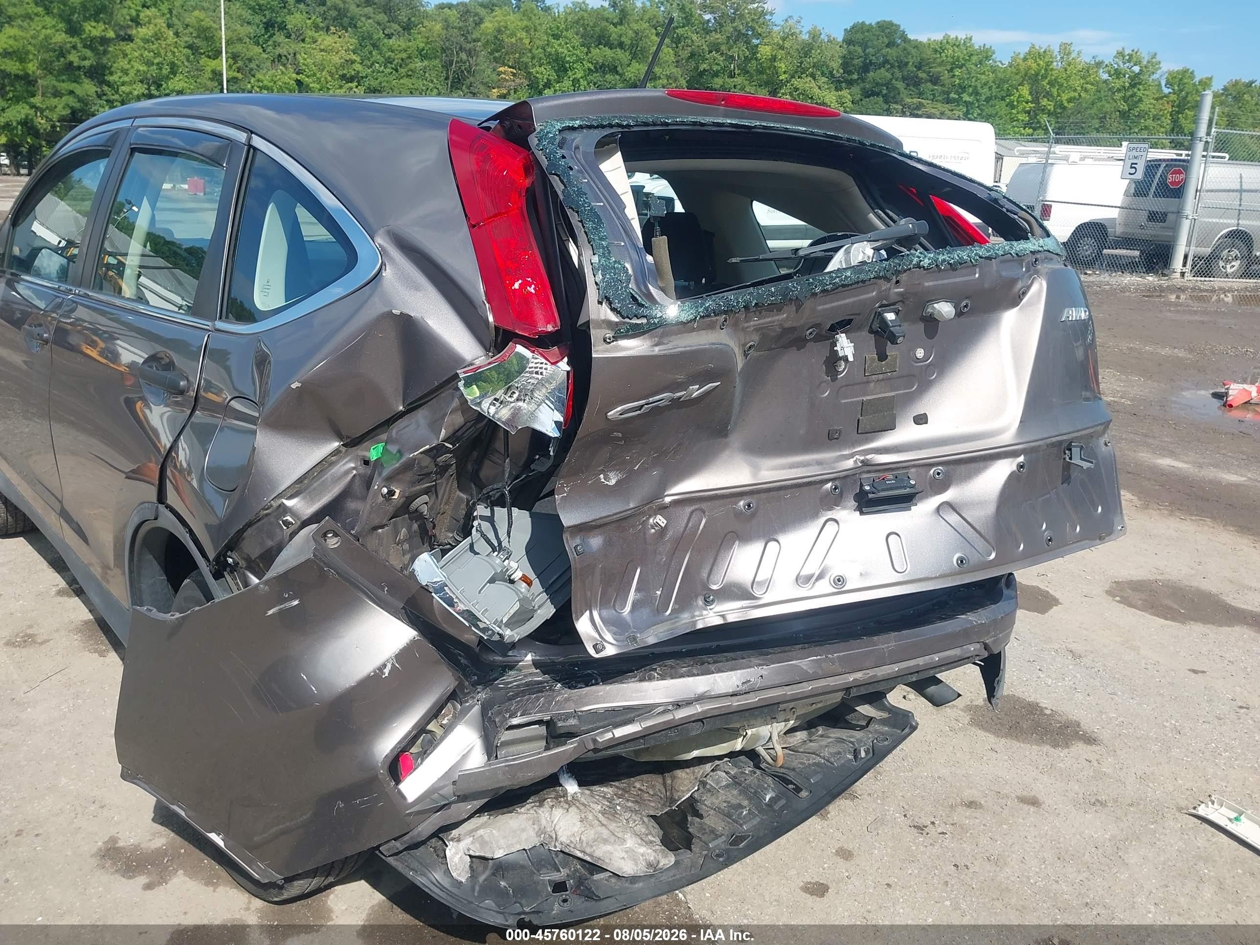 2015 Honda Cr-v Lx Серый vin: 5J6RM4H3XFL067272