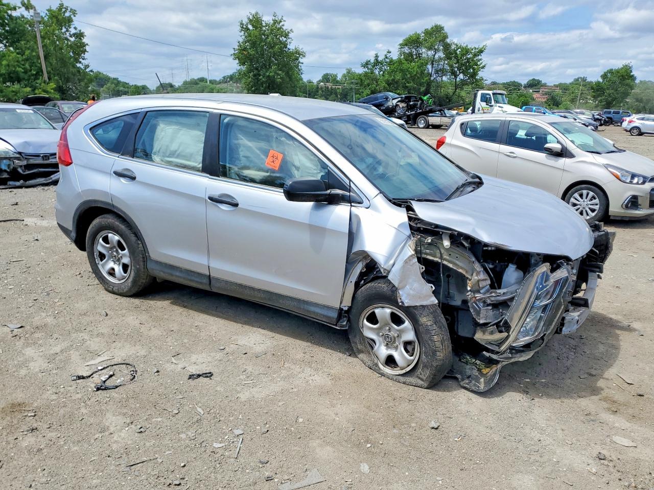 2015 Honda Cr-v Lx Silver vin: 5J6RM4H3XFL069359