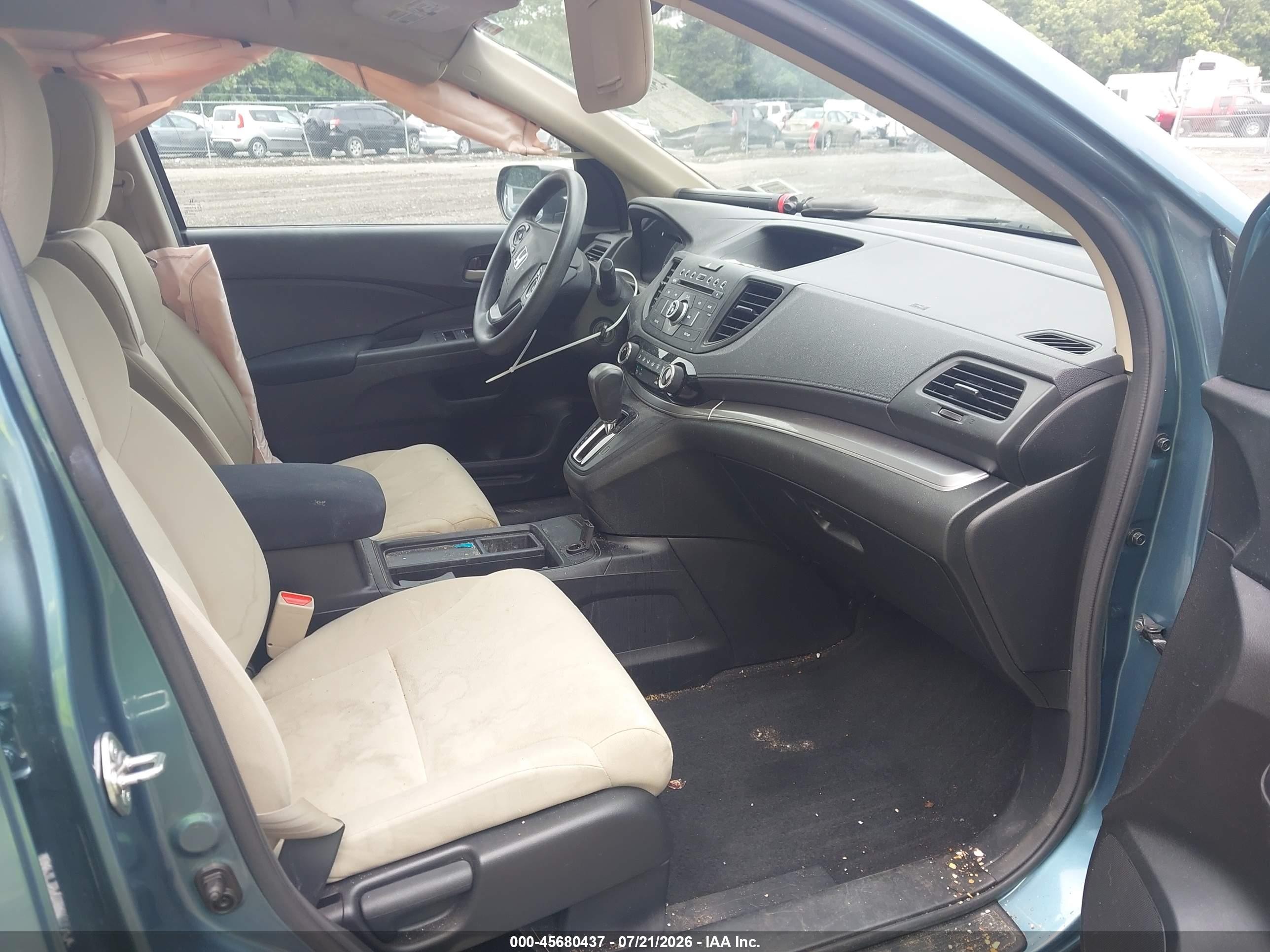 2015 Honda Cr-v Lx Blue vin: 5J6RM4H3XFL088090