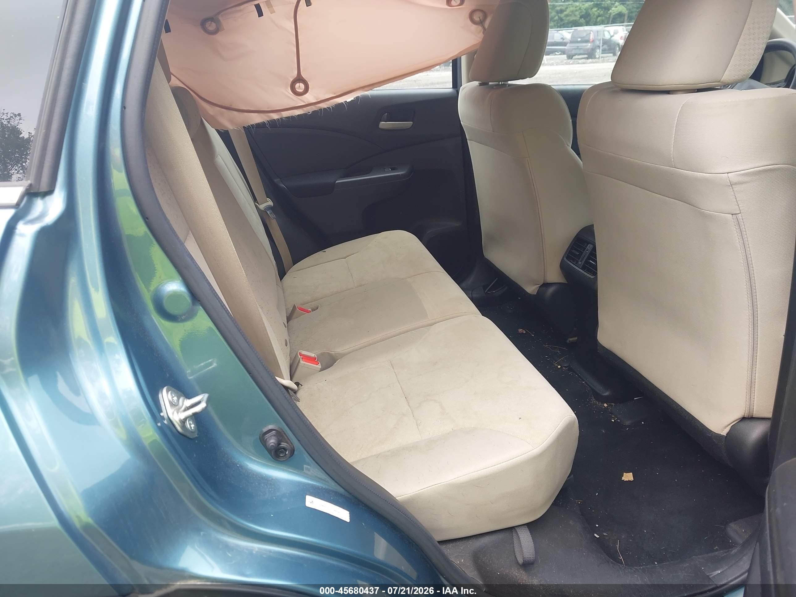 2015 Honda Cr-v Lx Blue vin: 5J6RM4H3XFL088090