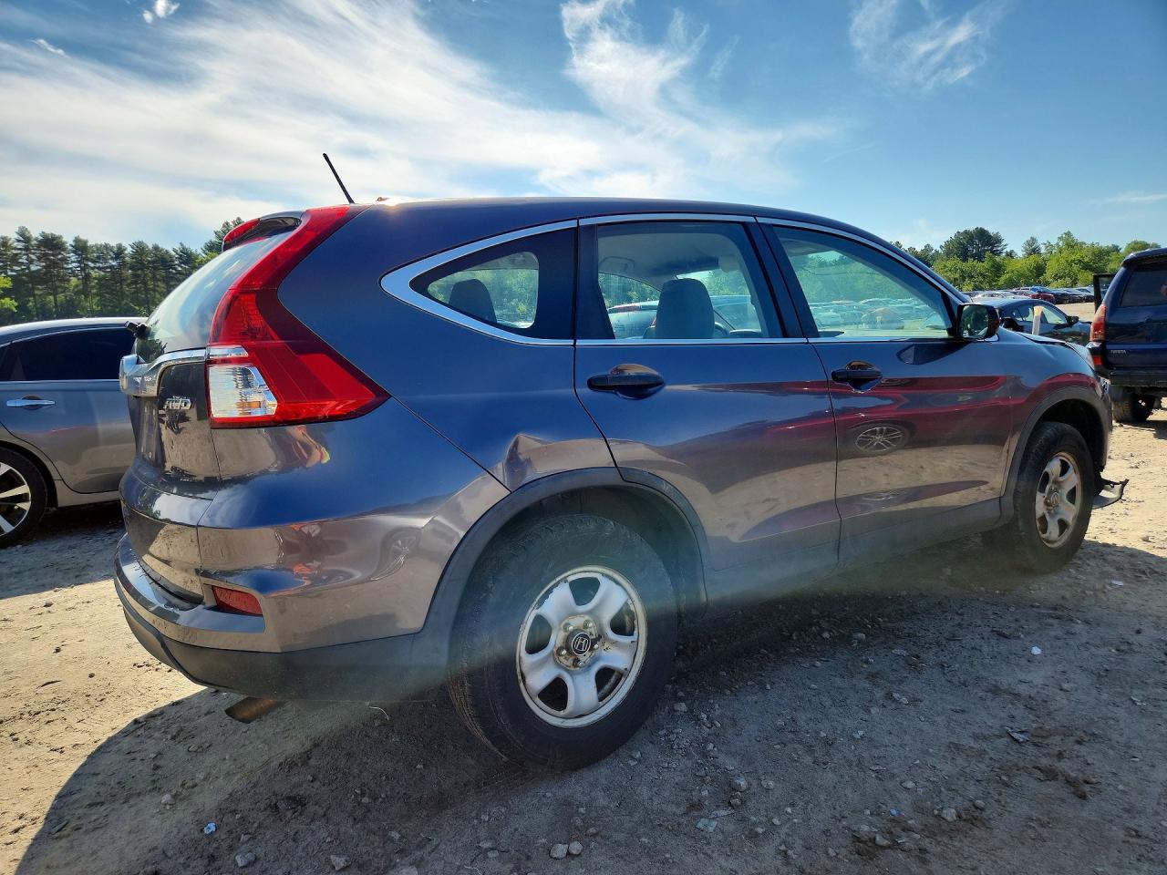 2015 Honda Cr-v Lx Gray vin: 5J6RM4H3XFL123369