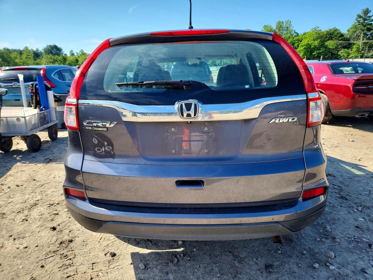 2015 Honda Cr-v Lx Gray vin: 5J6RM4H3XFL123369