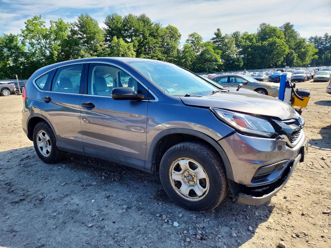 2015 Honda Cr-v Lx Gray vin: 5J6RM4H3XFL123369