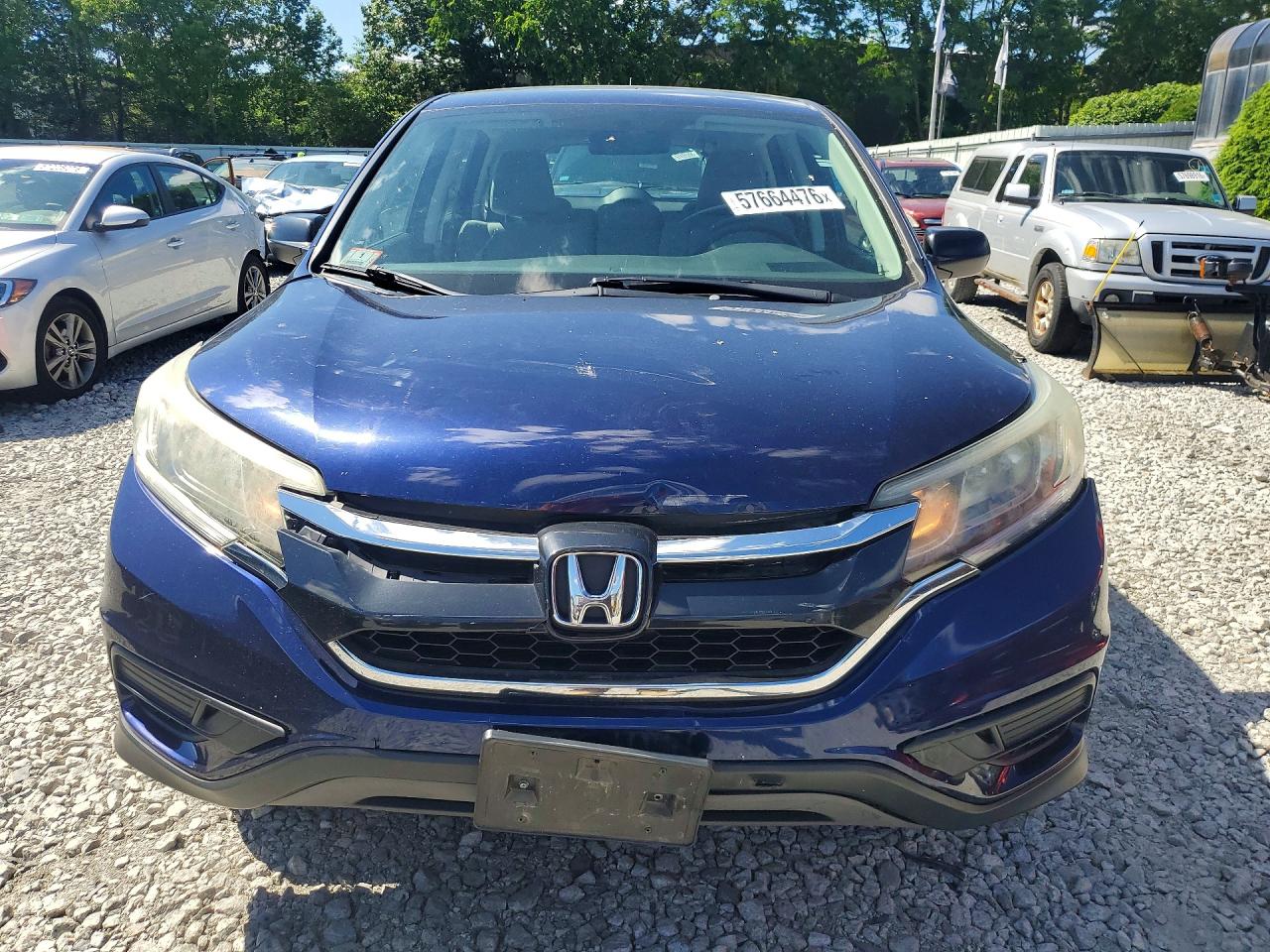 2015 Honda Cr-v Lx Blue vin: 5J6RM4H3XFL124568