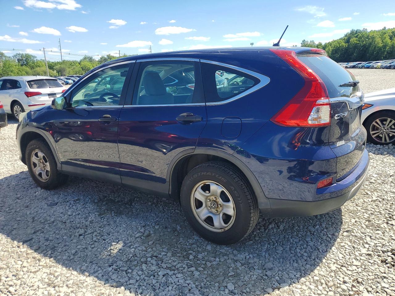 2015 Honda Cr-v Lx Blue vin: 5J6RM4H3XFL124568
