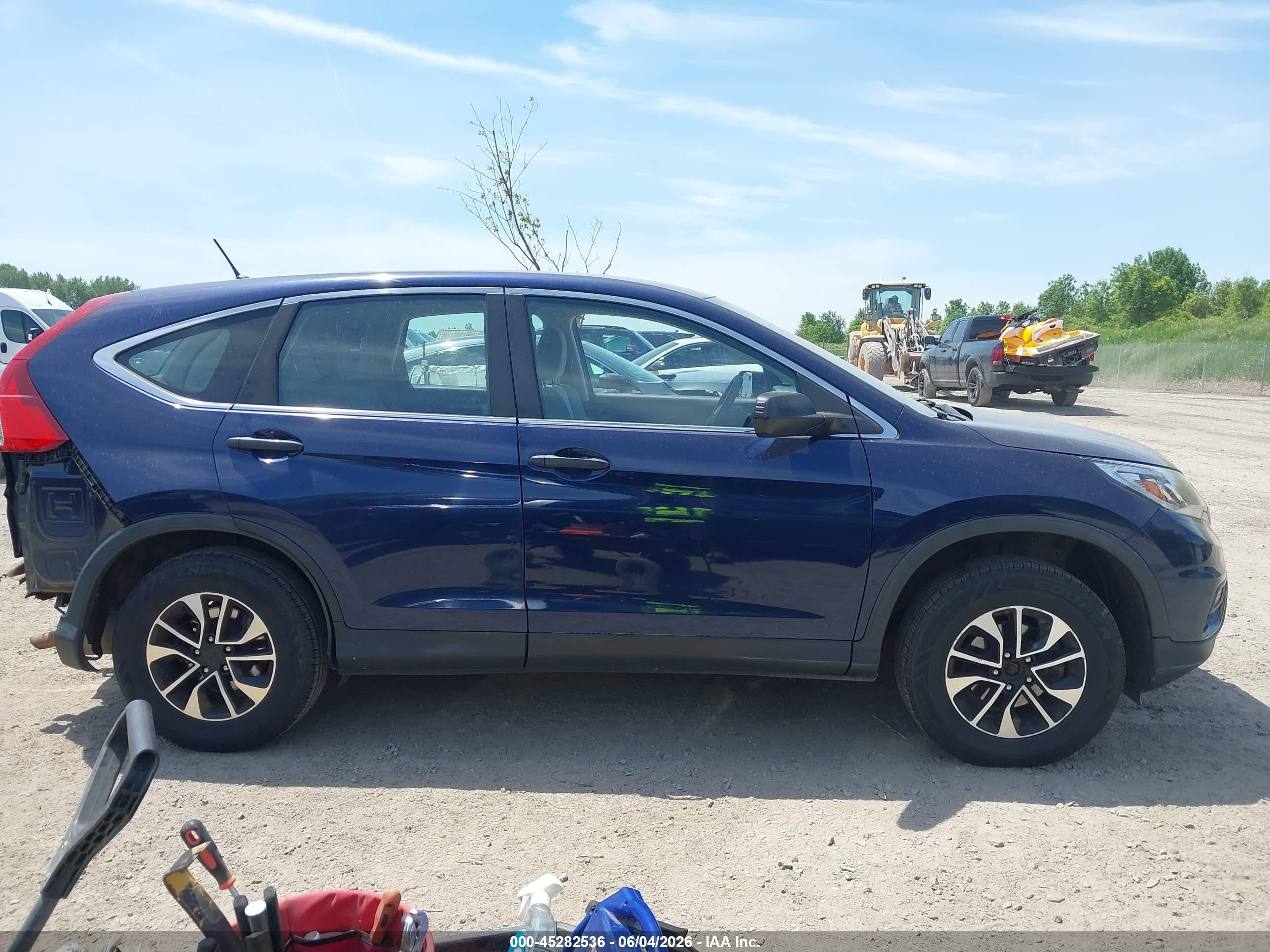 2015 Honda Cr-v Lx Blue vin: 5J6RM4H3XFL131827