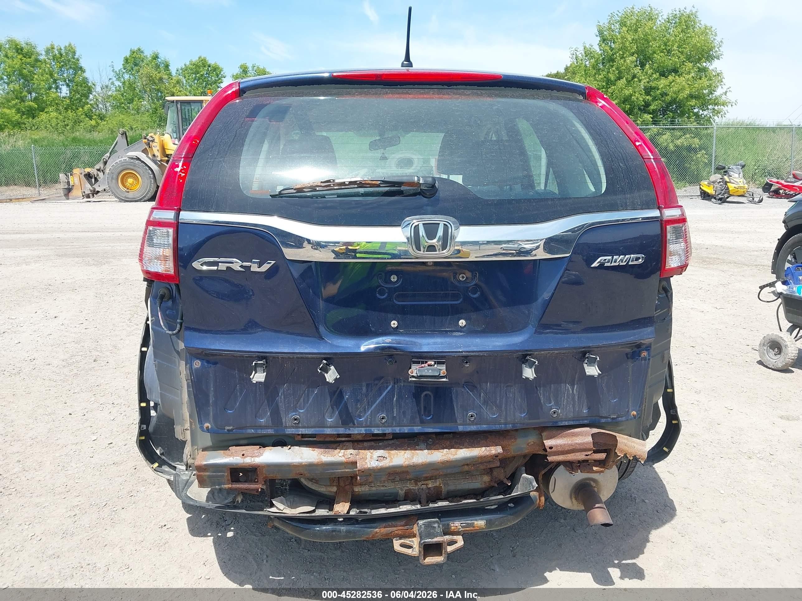 2015 Honda Cr-v Lx Blue vin: 5J6RM4H3XFL131827