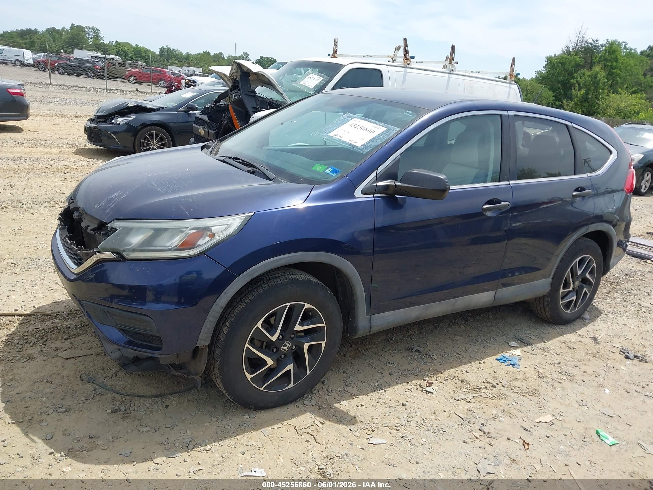2016 Honda Cr-v Se Navy vin: 5J6RM4H42GL038262