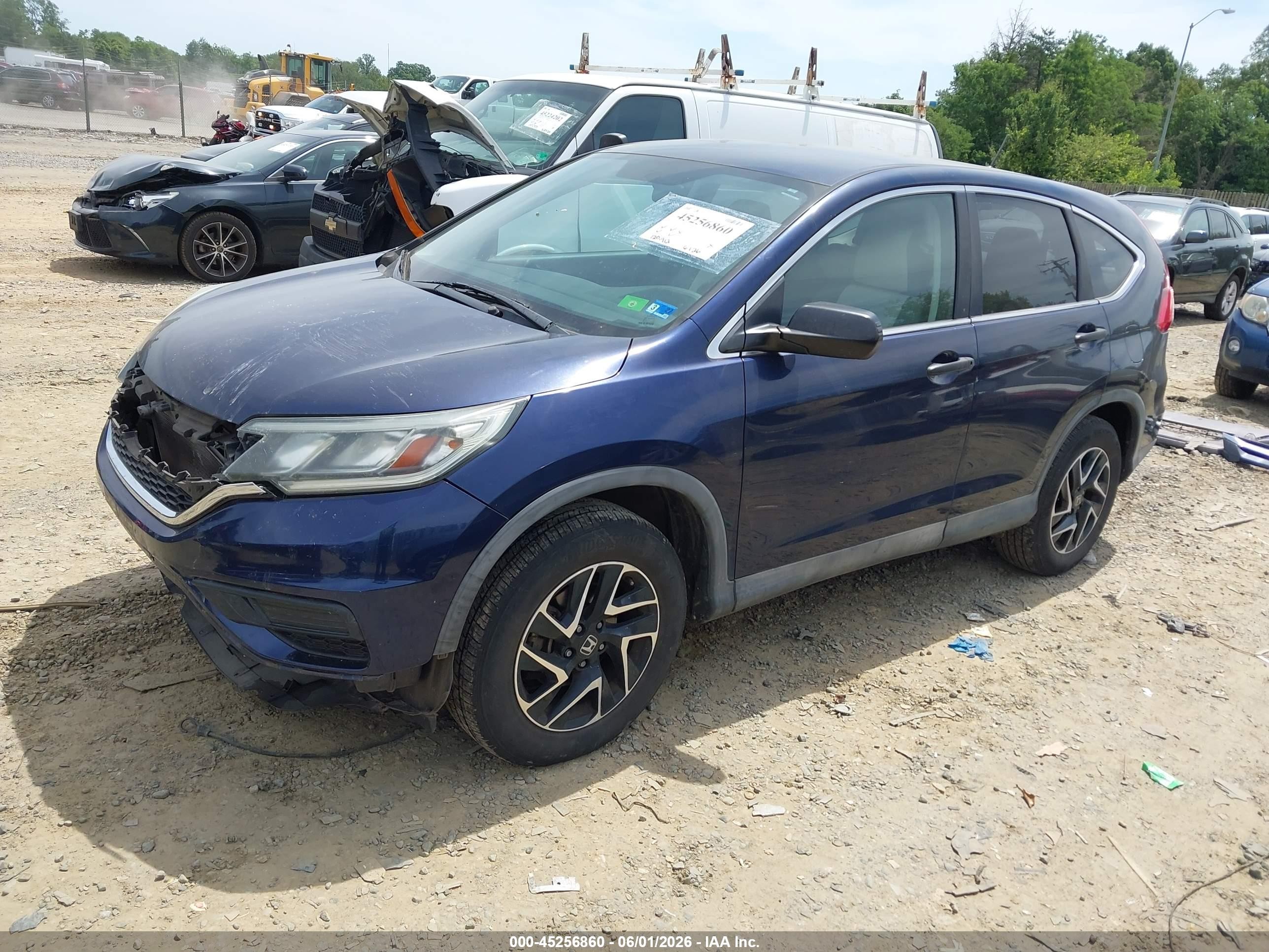 2016 Honda Cr-v Se Navy vin: 5J6RM4H42GL038262