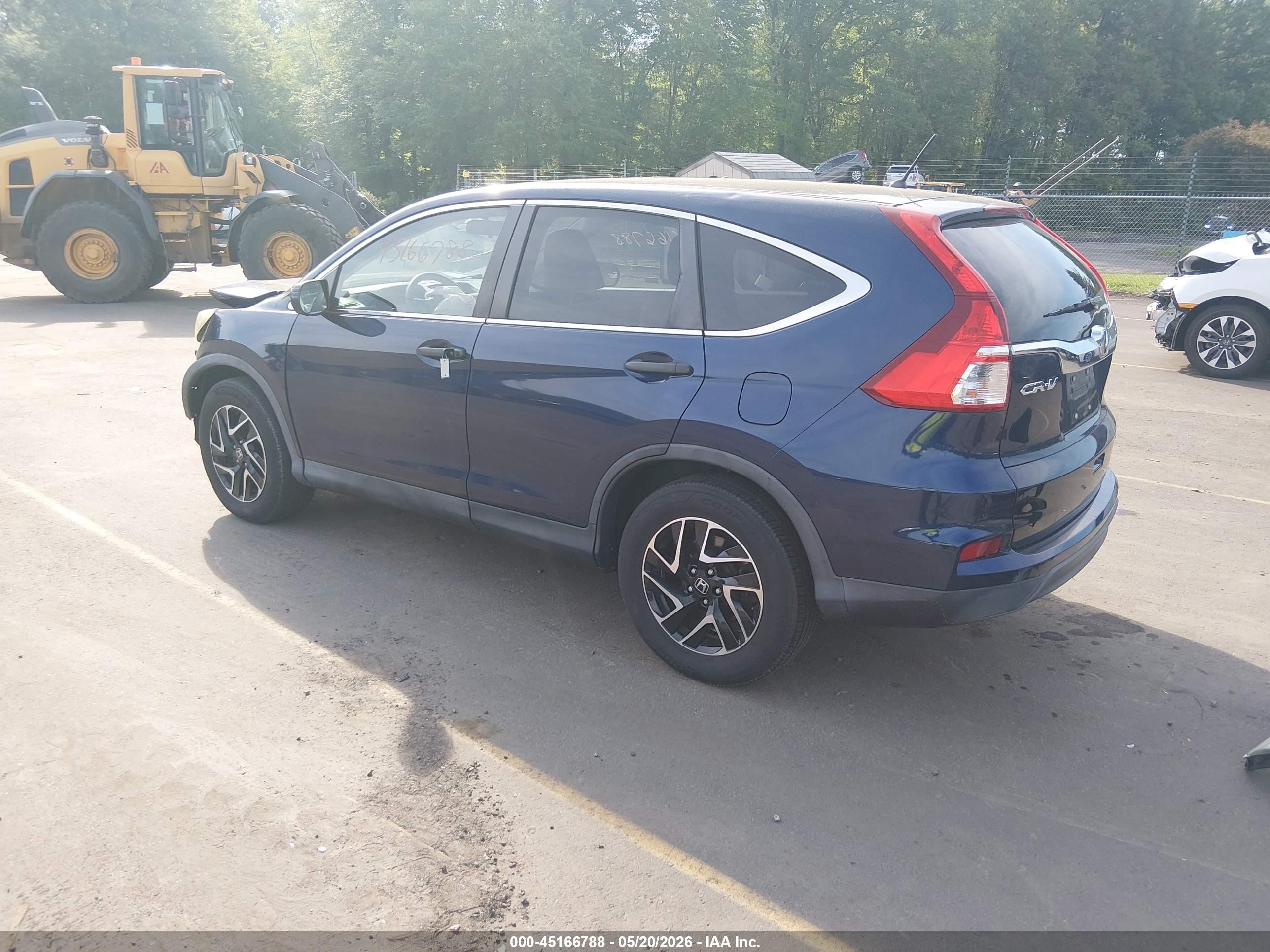 2016 Honda Cr-v Se Dark Blue vin: 5J6RM4H42GL051433