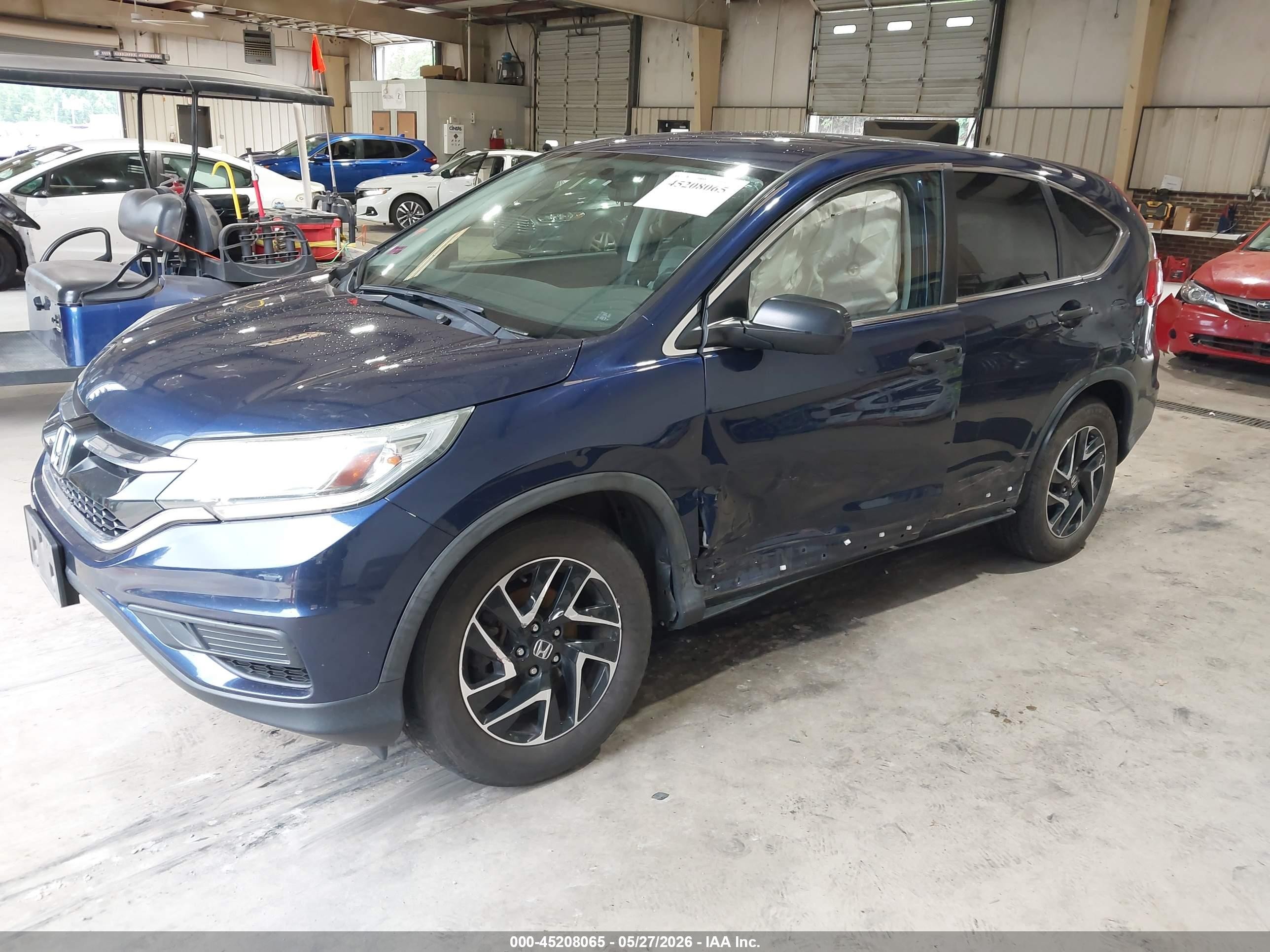 2016 Honda Cr-v Se Blue vin: 5J6RM4H49GL032930
