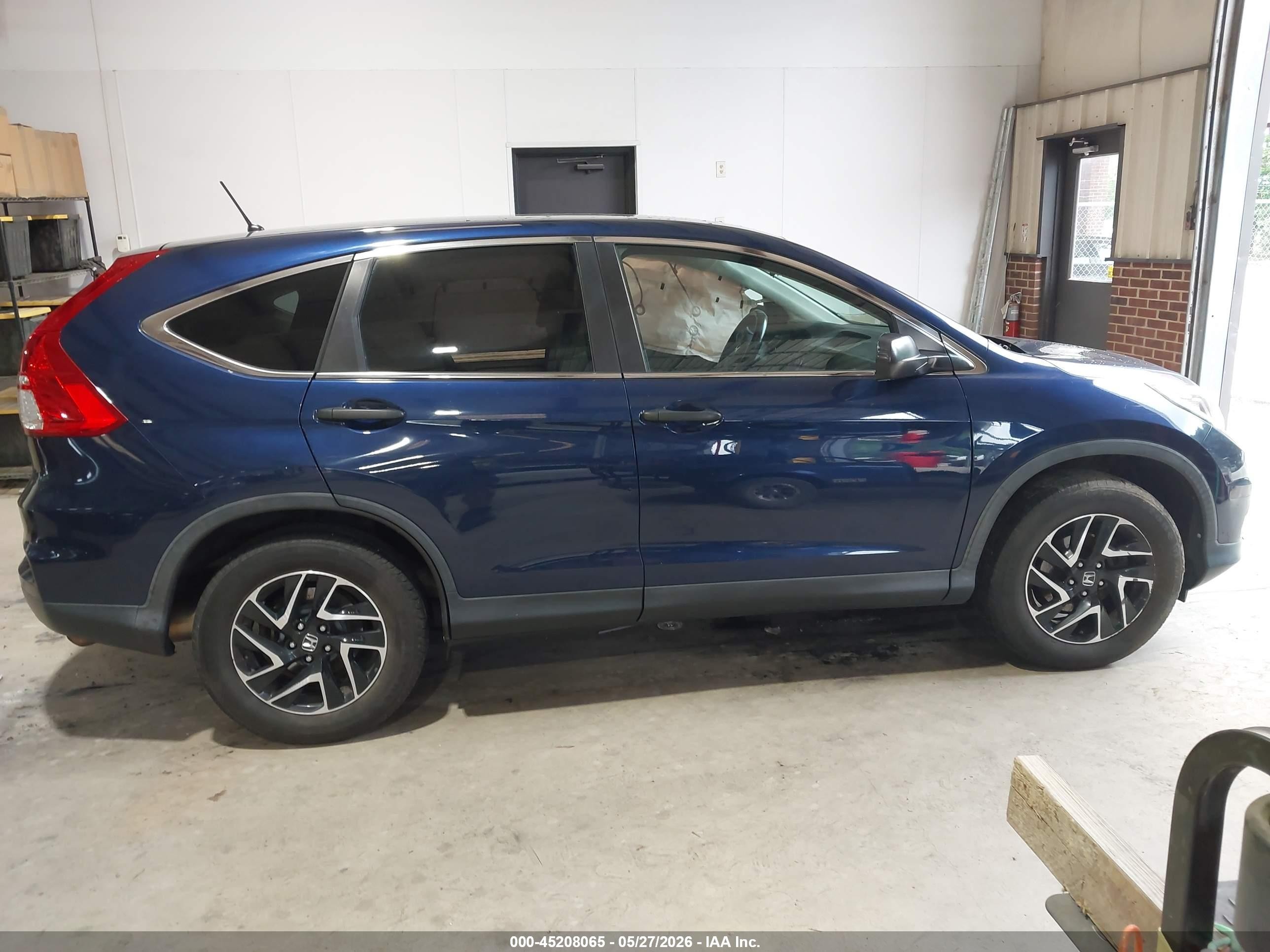 2016 Honda Cr-v Se Blue vin: 5J6RM4H49GL032930