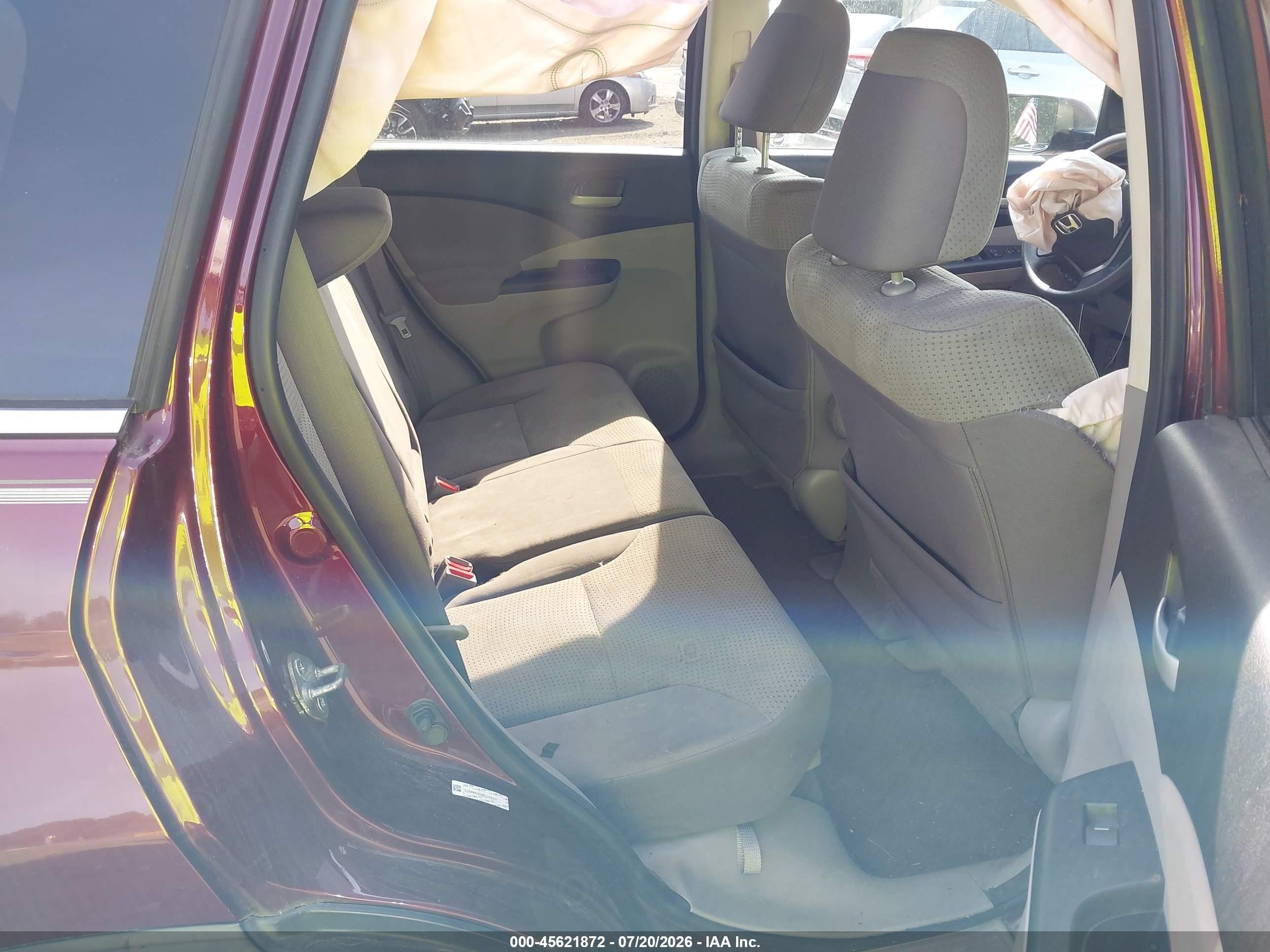 2012 Honda Cr-v Ex Maroon vin: 5J6RM4H50CL014027