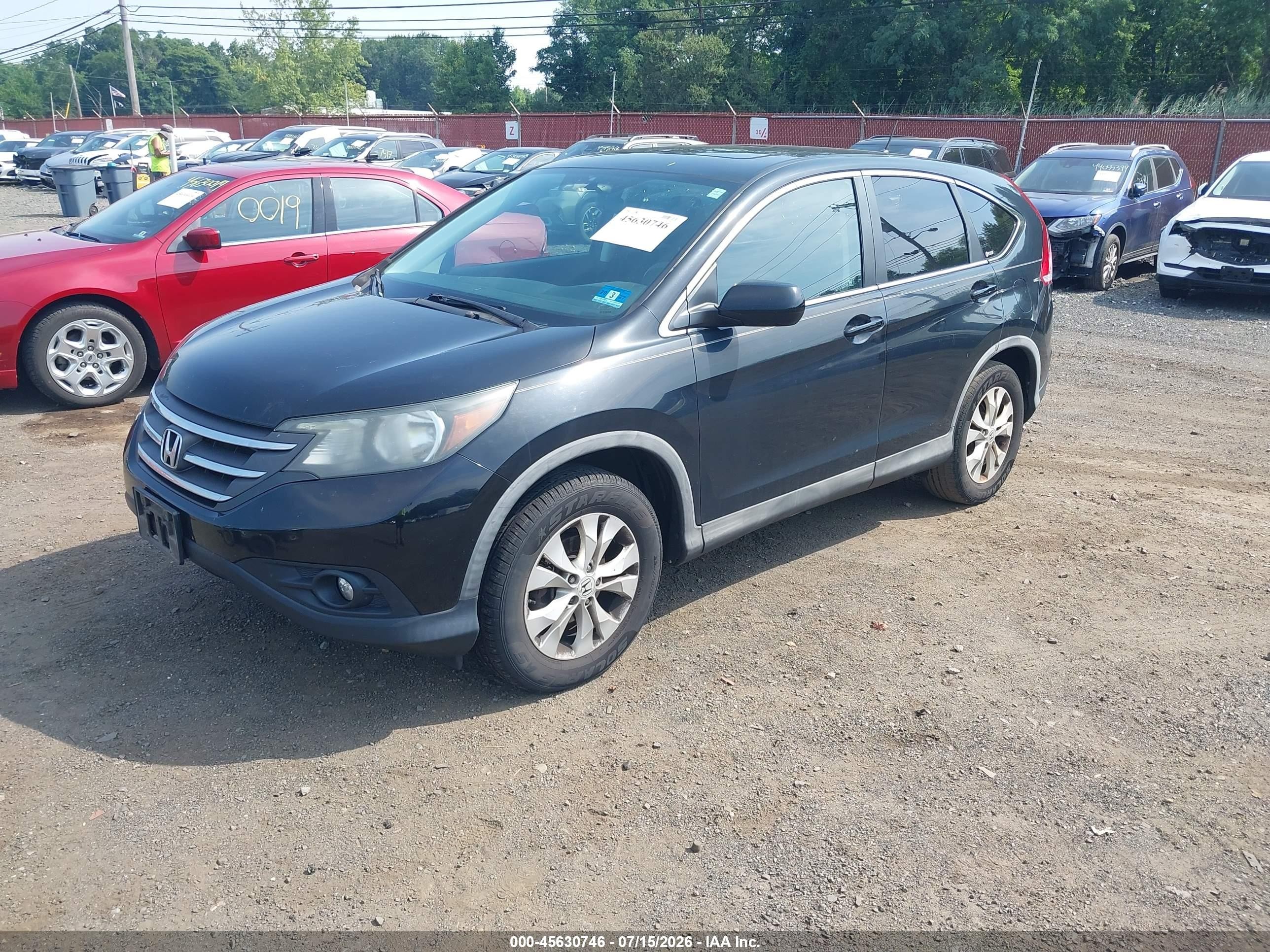 2012 Honda Cr-v Ex Black vin: 5J6RM4H50CL031426