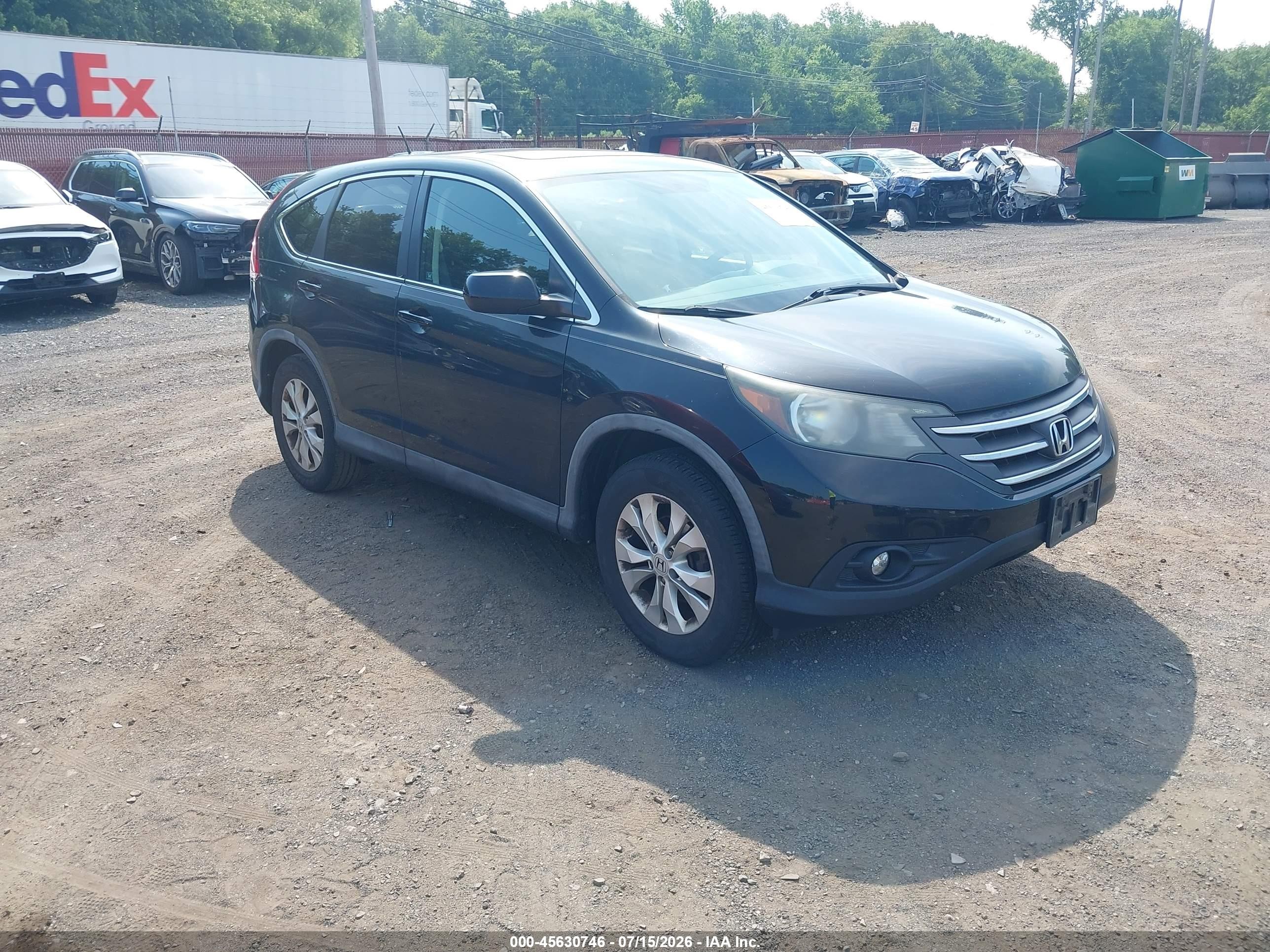 2012 Honda Cr-v Ex Black vin: 5J6RM4H50CL031426
