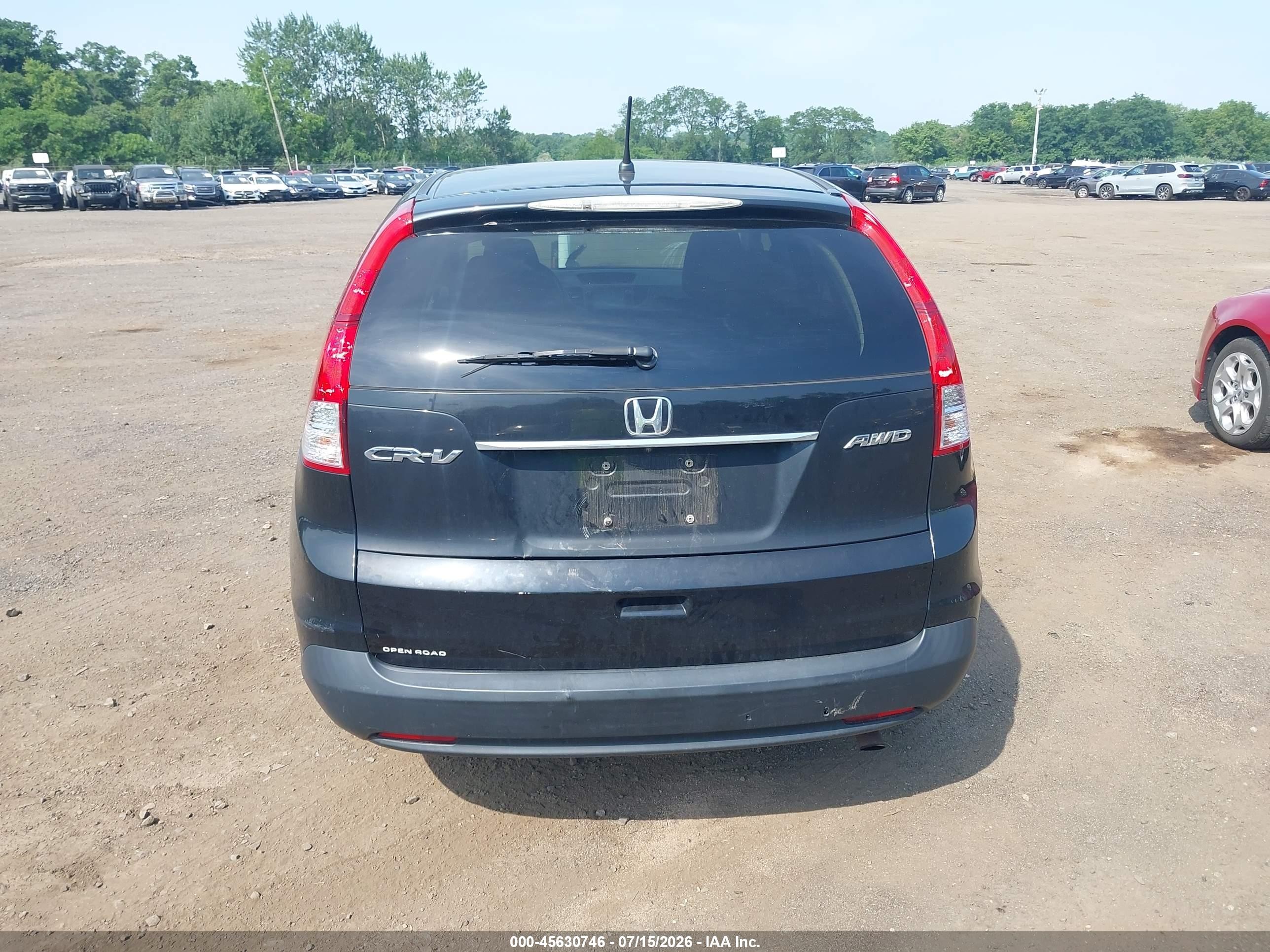 2012 Honda Cr-v Ex Black vin: 5J6RM4H50CL031426