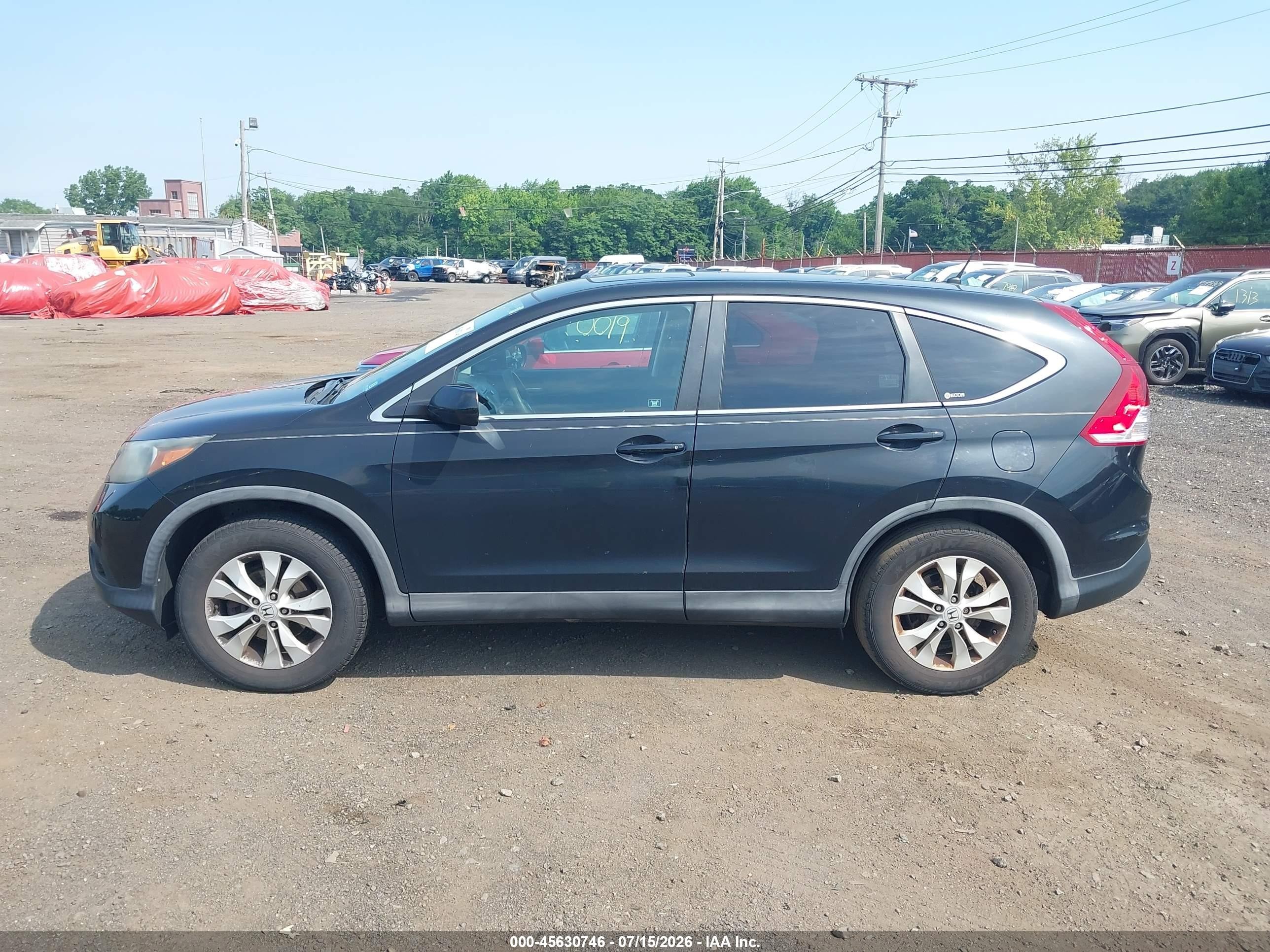 2012 Honda Cr-v Ex Black vin: 5J6RM4H50CL031426