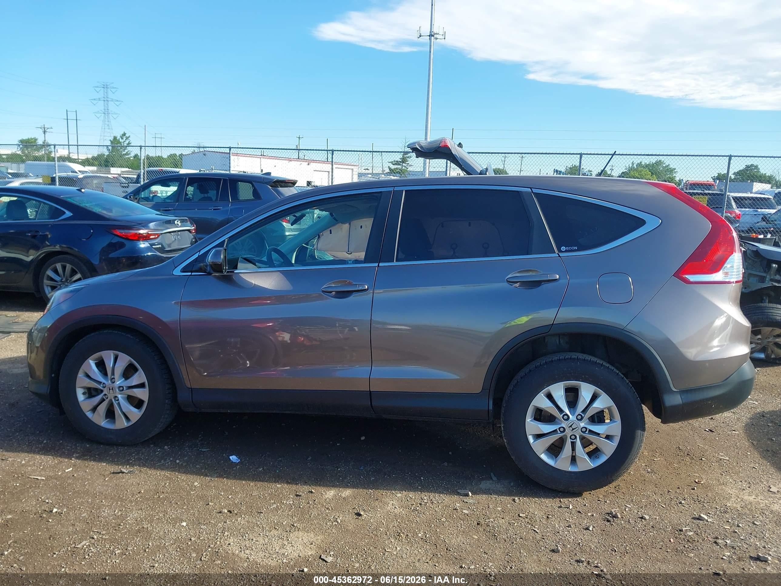 2012 Honda Cr-v Ex Gray vin: 5J6RM4H50CL061655