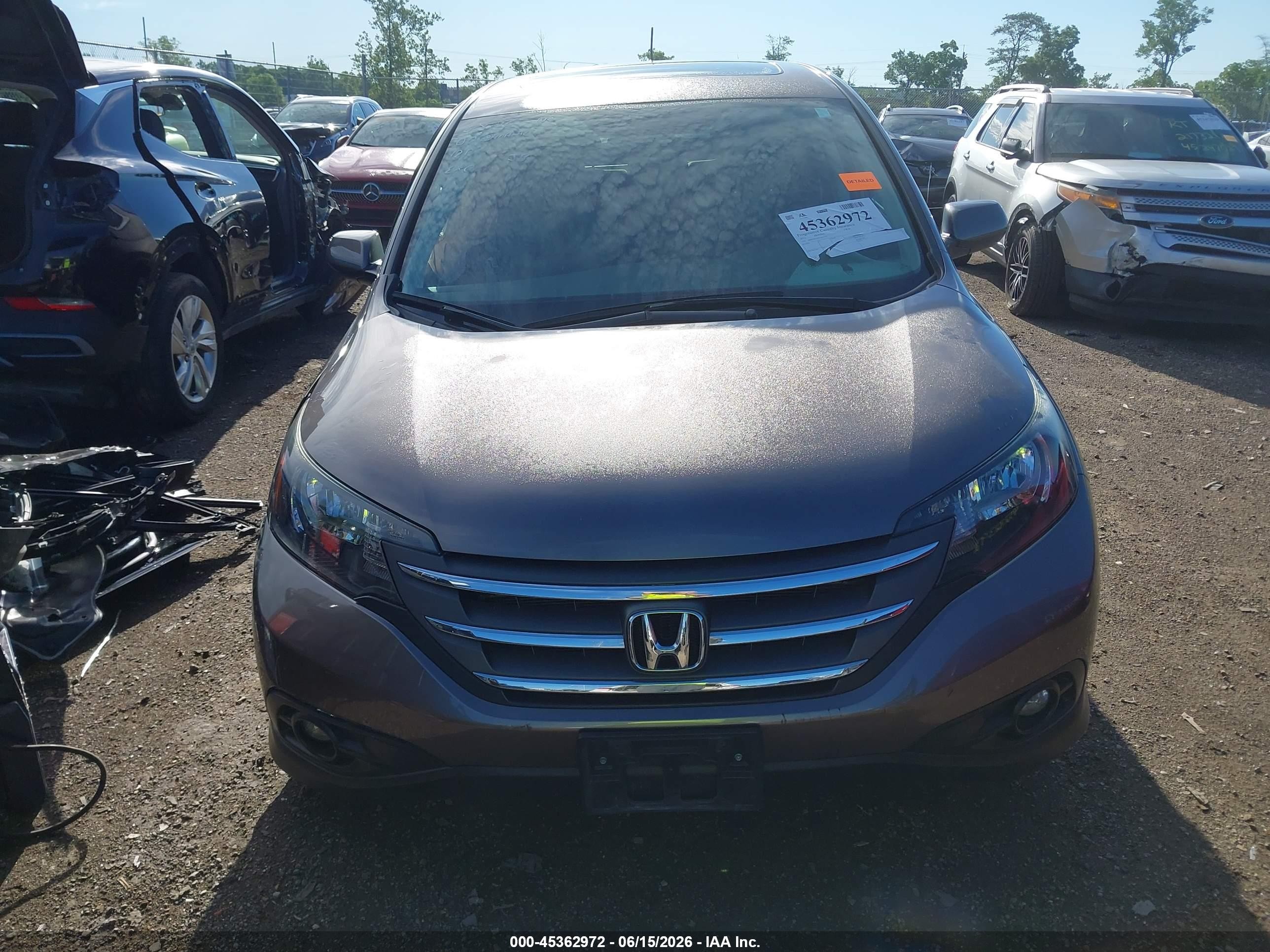 2012 Honda Cr-v Ex Gray vin: 5J6RM4H50CL061655