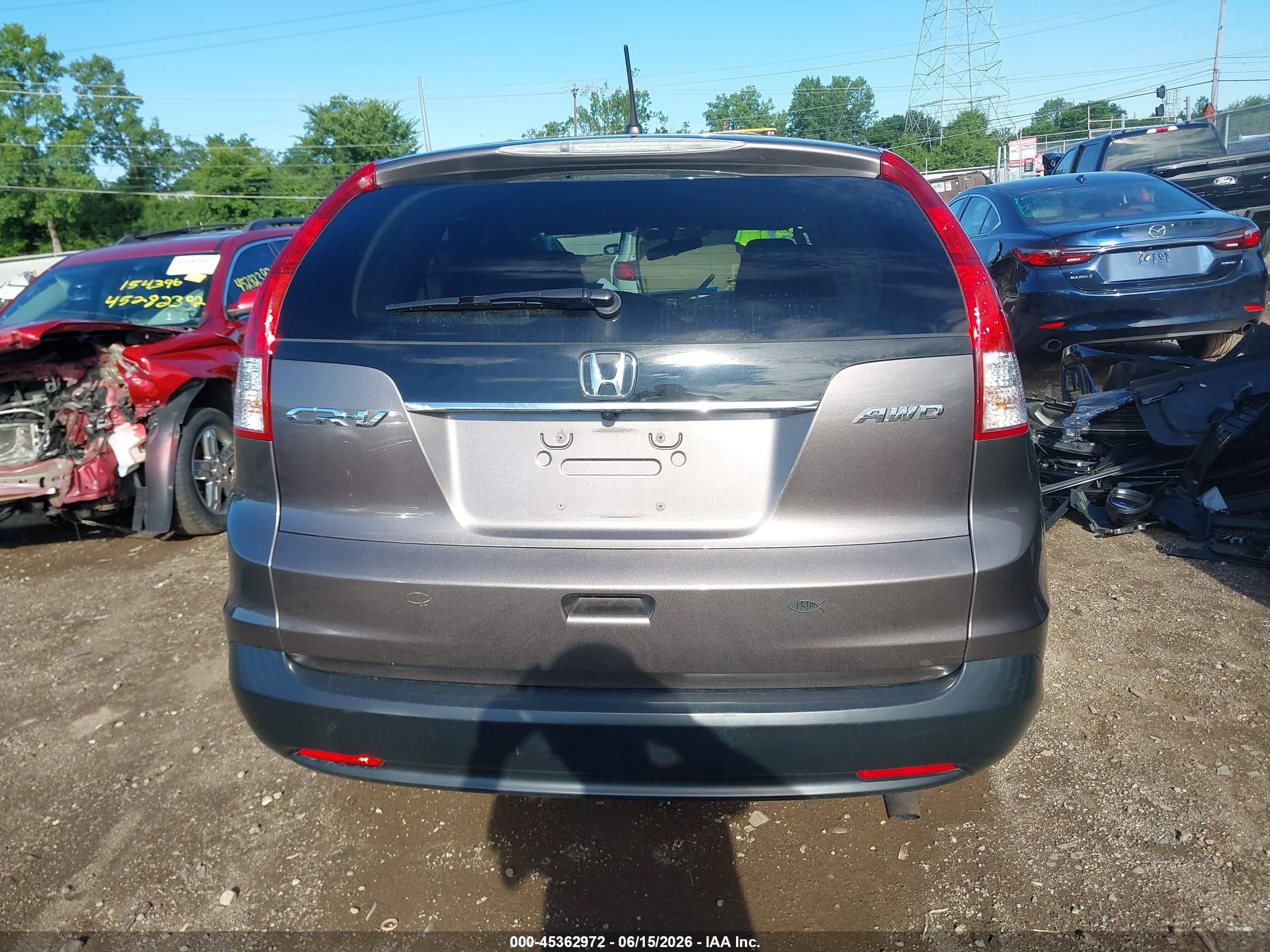 2012 Honda Cr-v Ex Gray vin: 5J6RM4H50CL061655