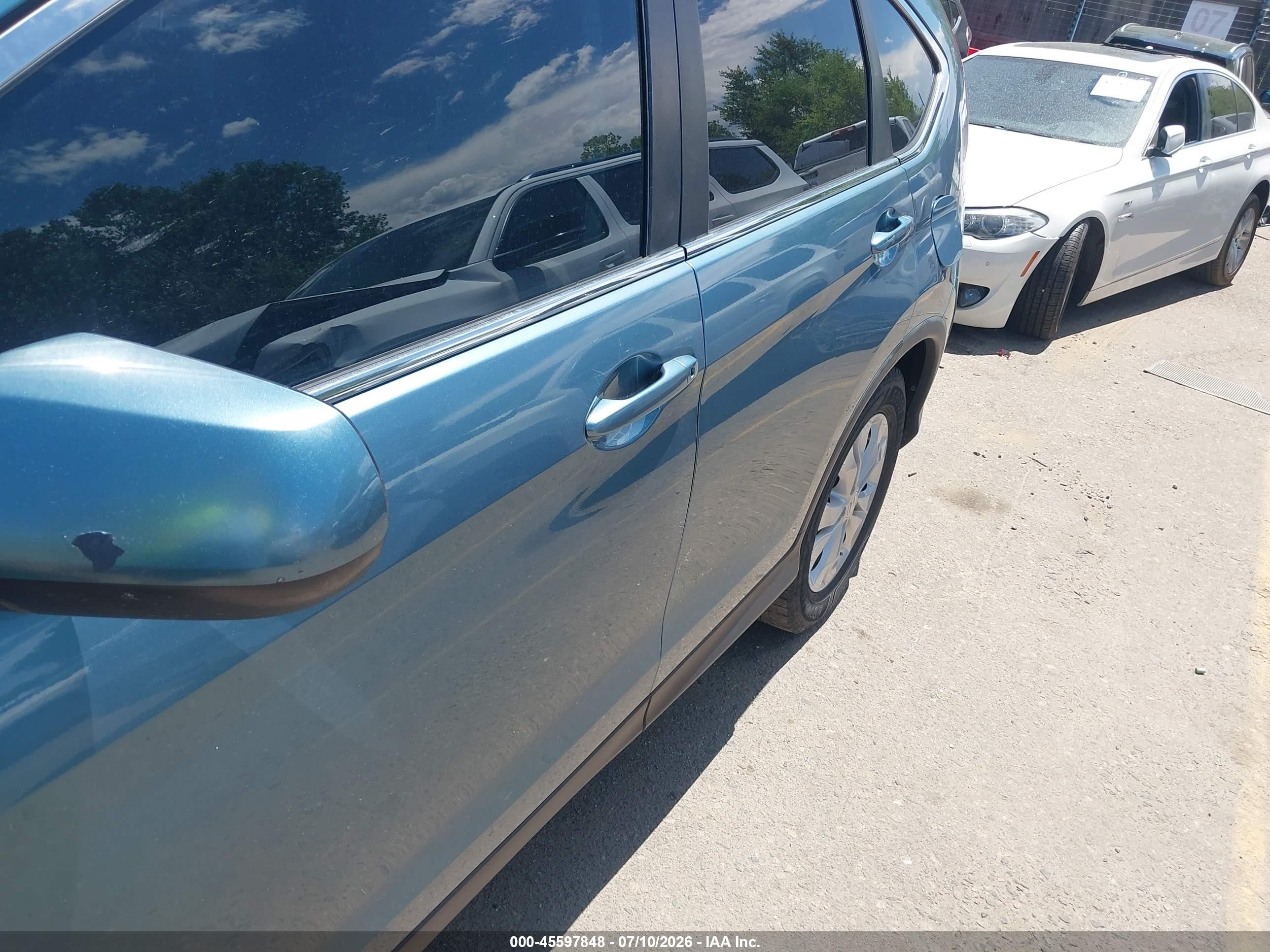 2013 Honda Cr-v Ex Blue vin: 5J6RM4H50DL017866