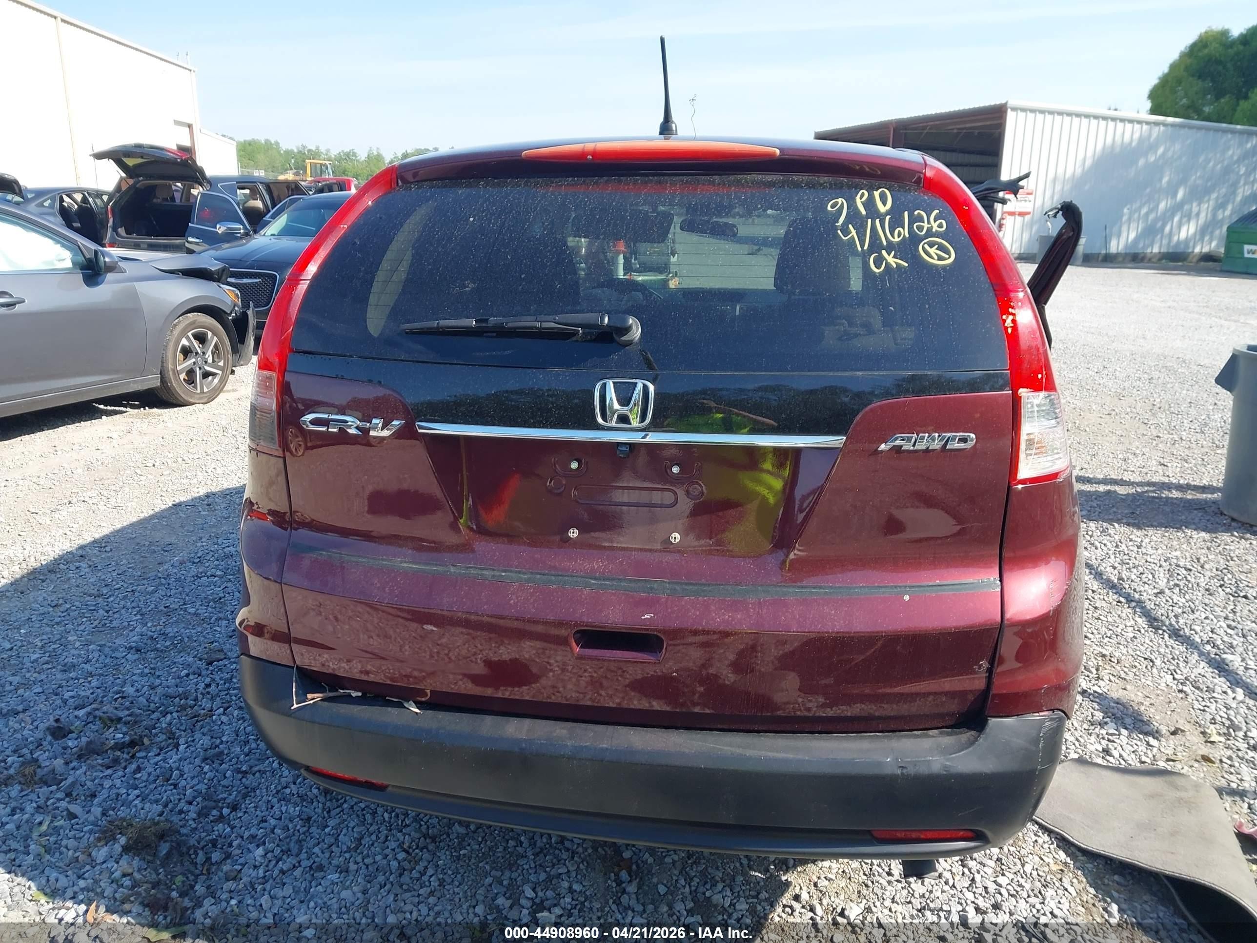 2013 Honda Cr-v Ex Темно-бордовый vin: 5J6RM4H50DL023912
