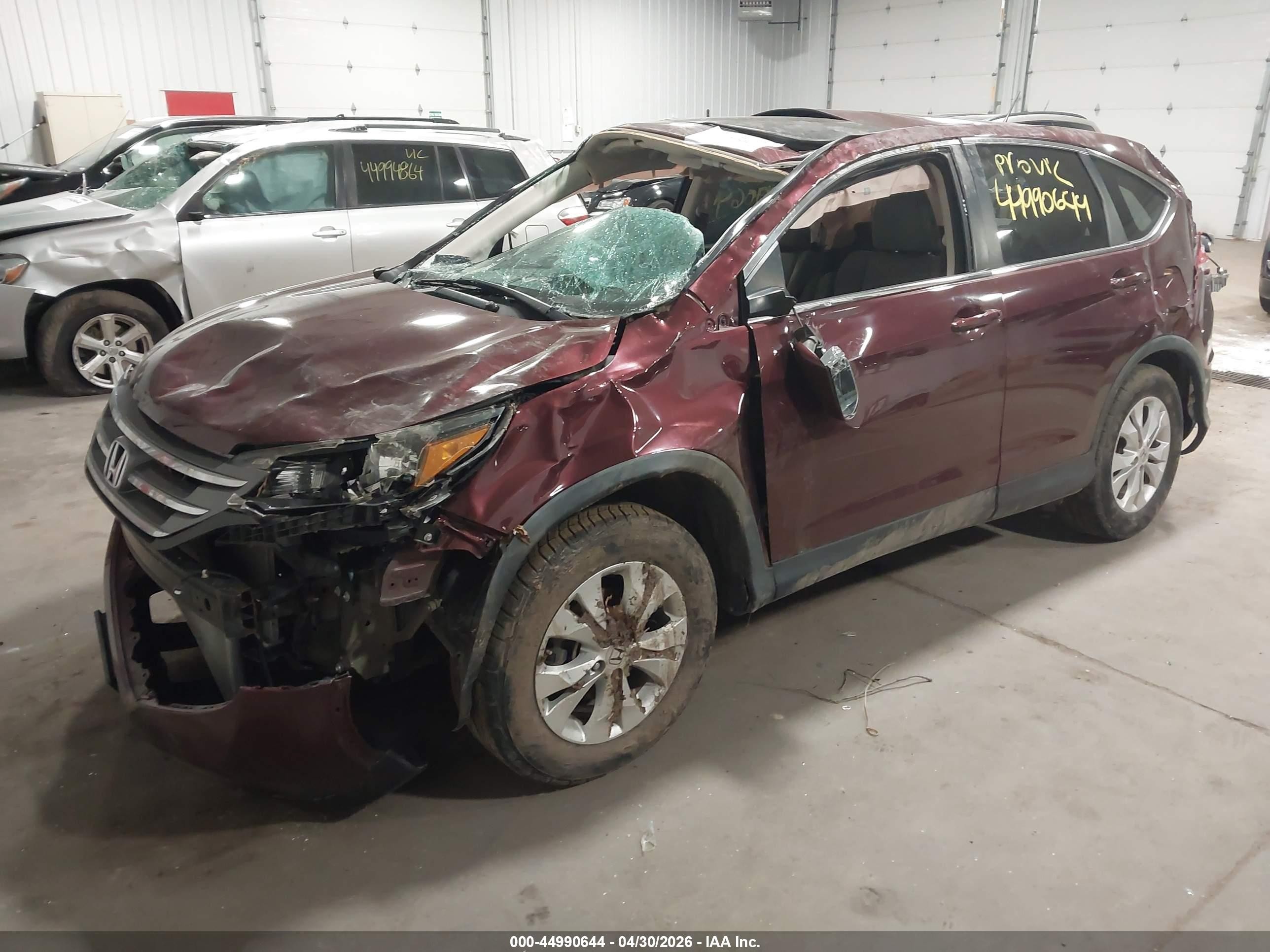 2014 Honda Cr-v Ex Burgundy vin: 5J6RM4H50EL002513