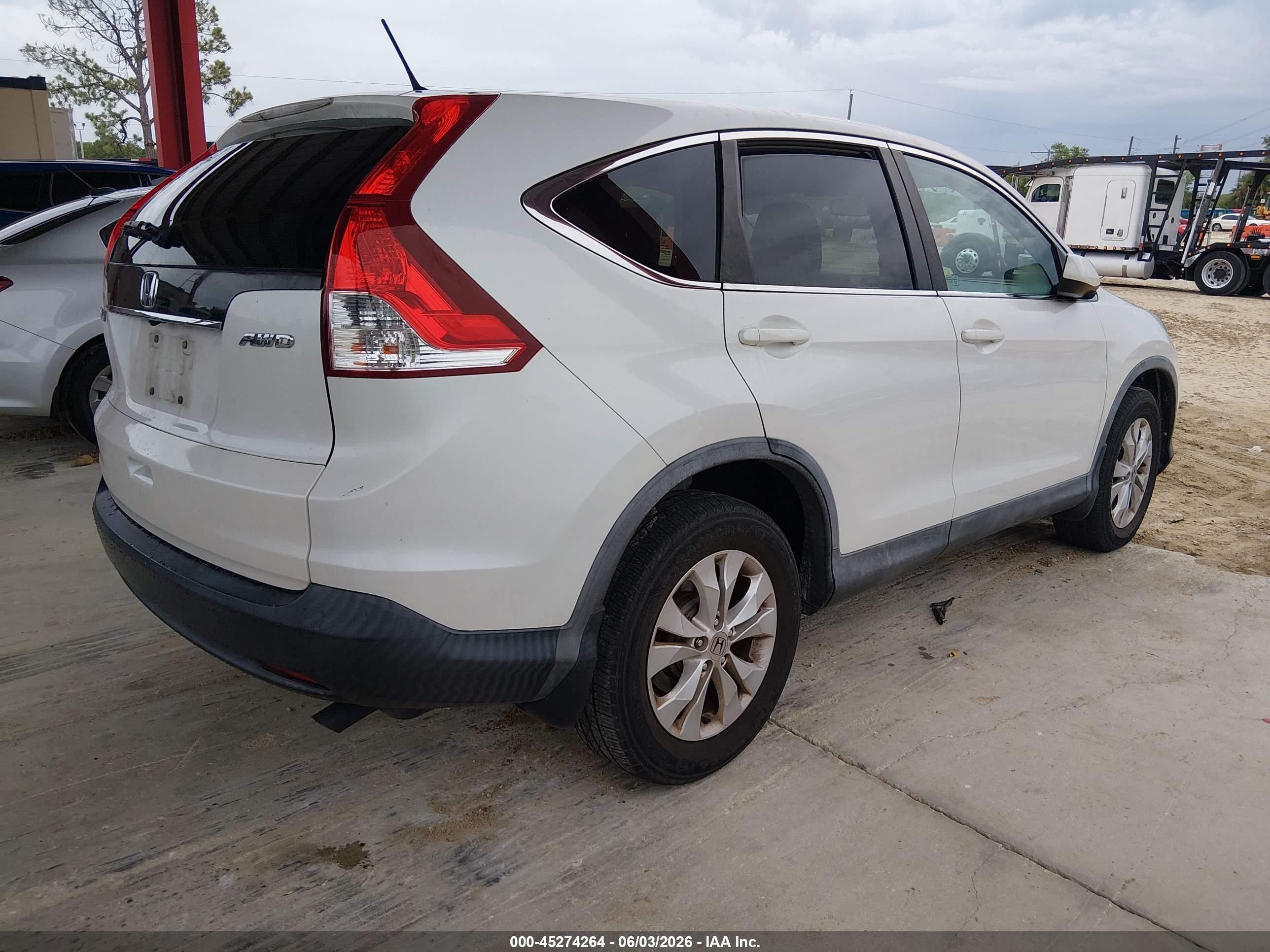 2014 Honda Cr-v Ex White vin: 5J6RM4H50EL016329