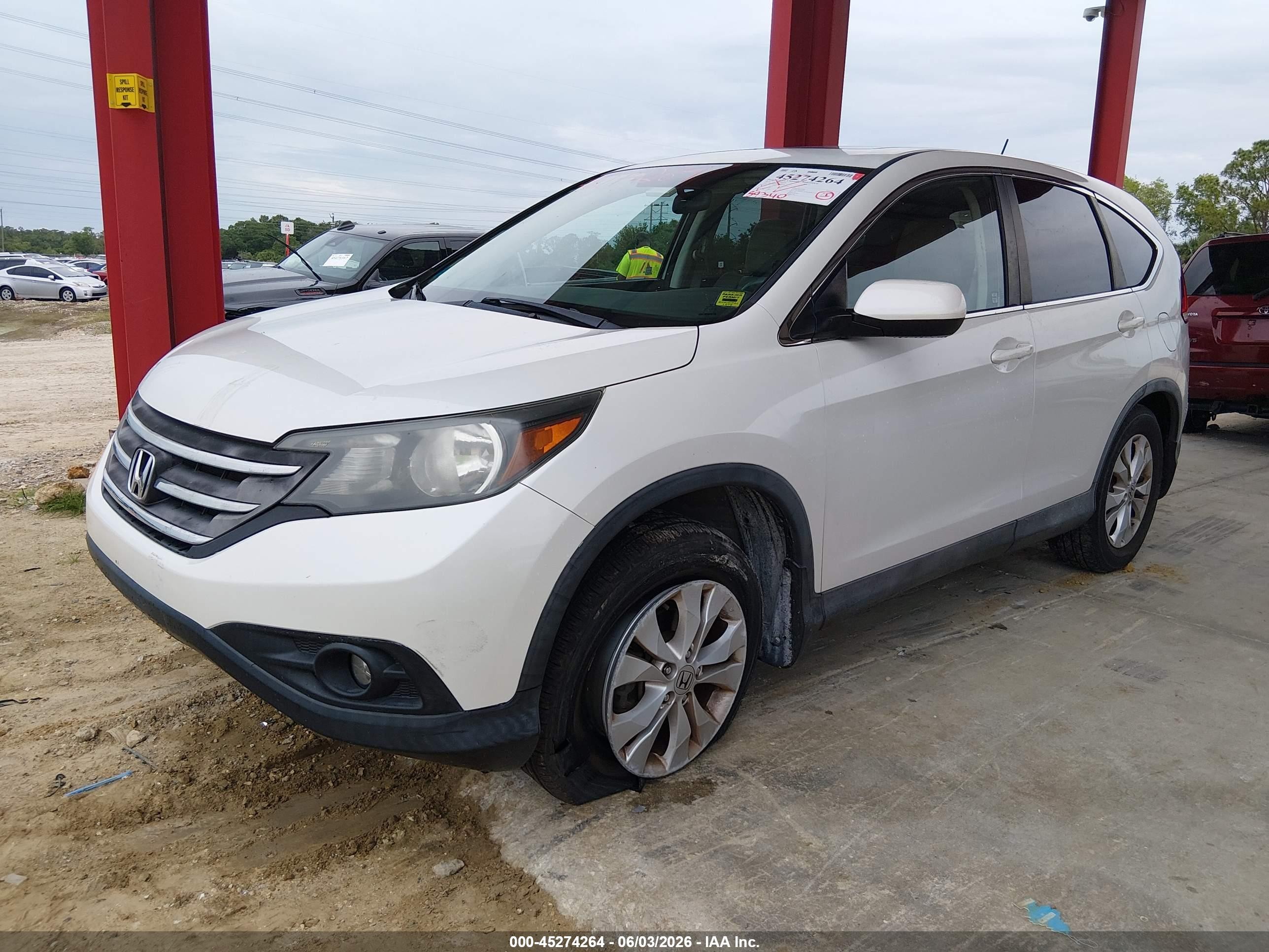 2014 Honda Cr-v Ex White vin: 5J6RM4H50EL016329