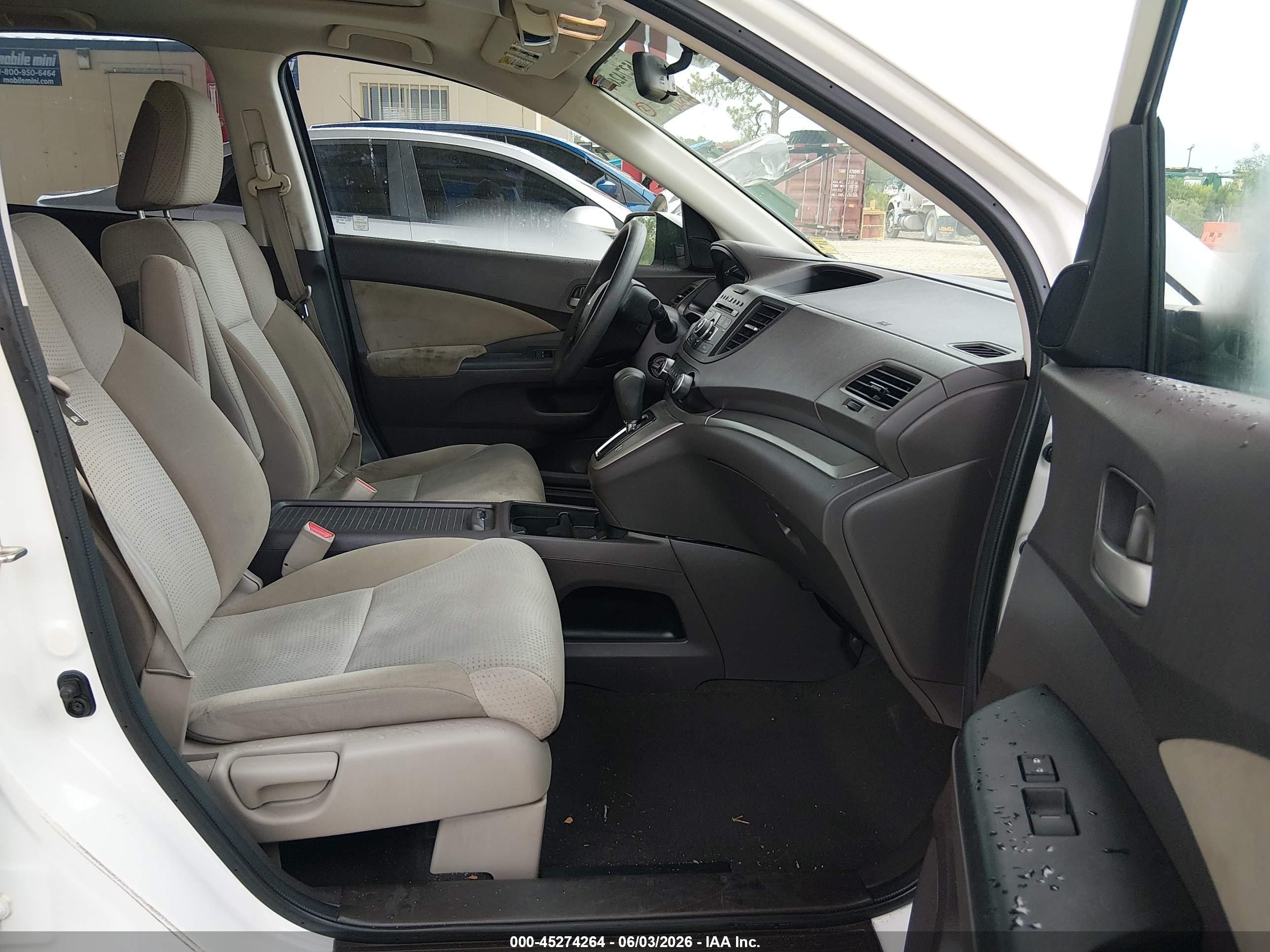 2014 Honda Cr-v Ex White vin: 5J6RM4H50EL016329