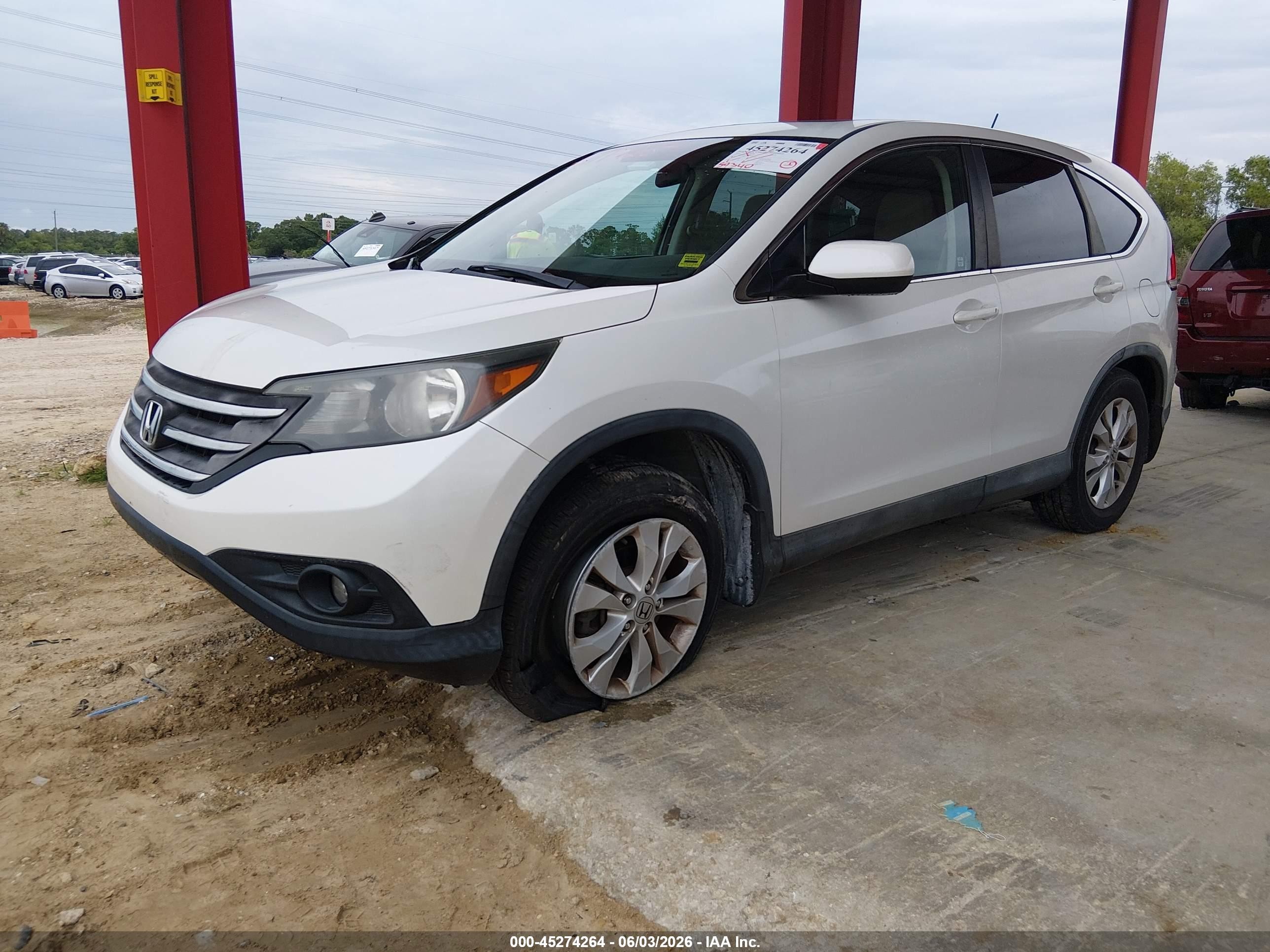 2014 Honda Cr-v Ex White vin: 5J6RM4H50EL016329